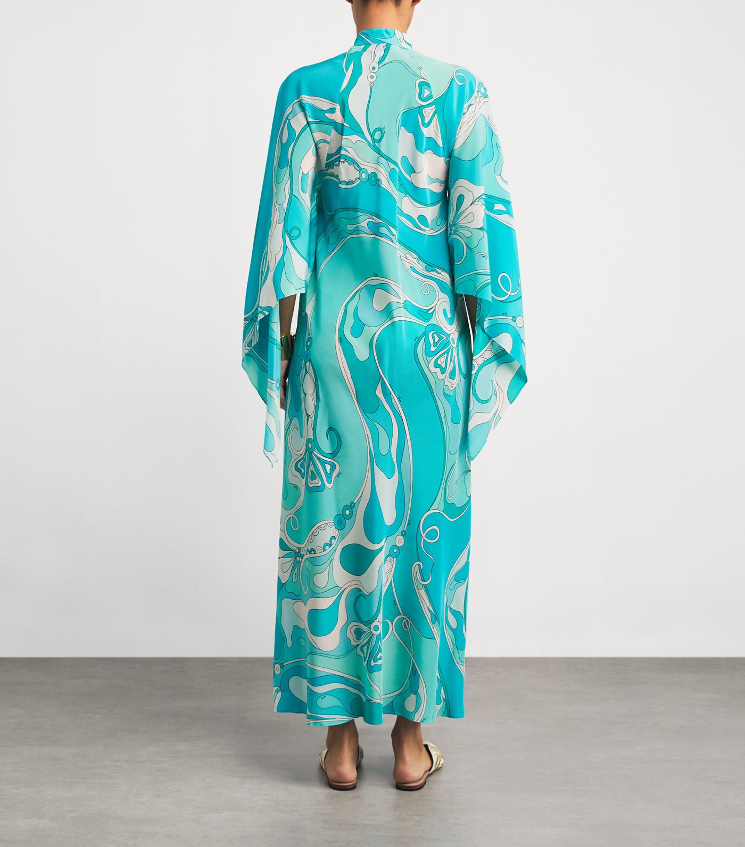 slipper orchid silk kimono kaftan dress Slipper Orchid Silk Kimono Kaftan Dress