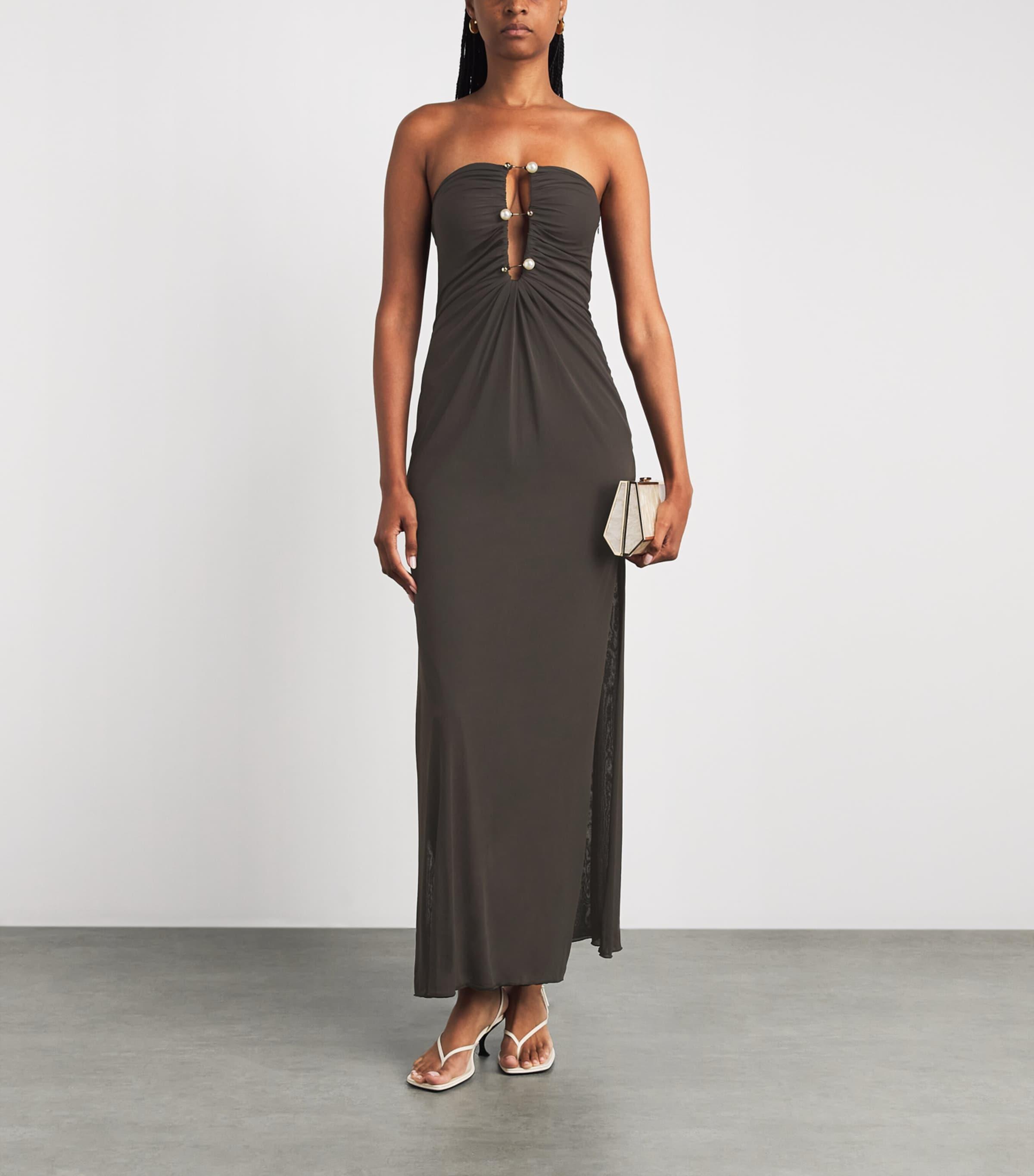 moré noir portia pierced knit maxi dress Women's Dresses from $167 green girl dress