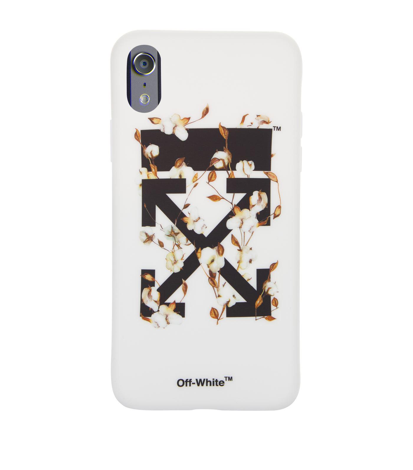 Off White C O Virgil Abloh White And Black Cotton Flower Iphone X Case Lyst Off White C O Virgil Abloh White And Black Cotton Flower Iphone X Case Lyst