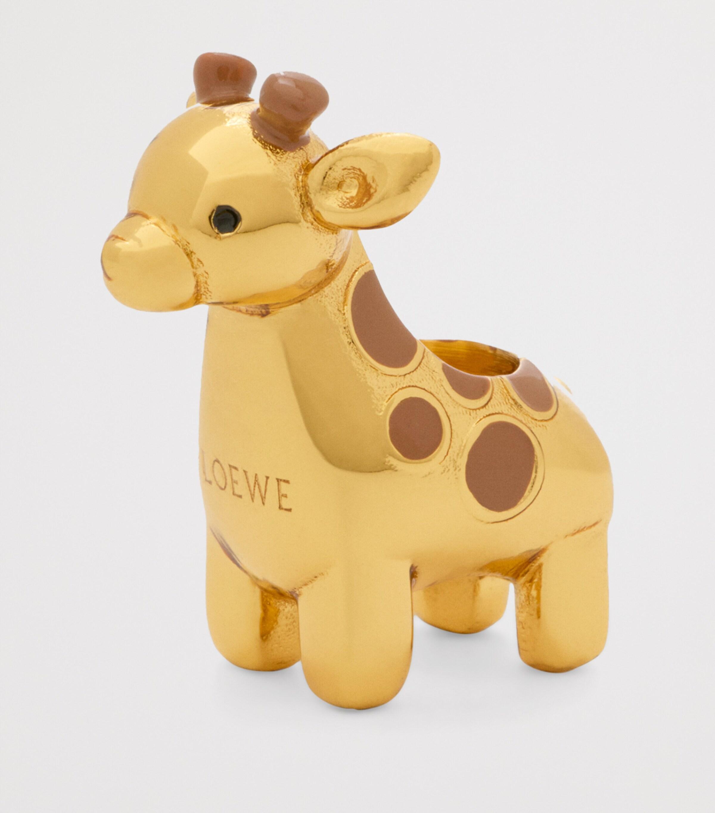 【LOEWE】Paula's Ibiza Giraffe レザートリム バッグチャーム Paula's Ibiza Giraffe raffia leather-trimmed bag charm in