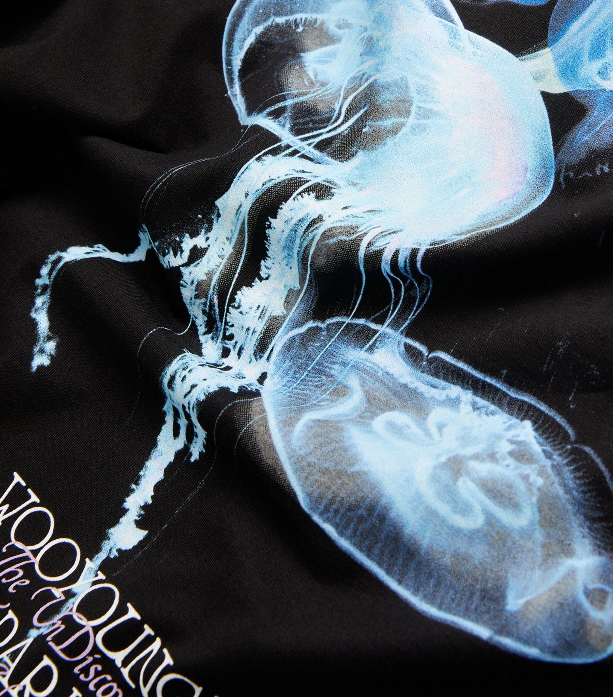【WOOYOUNGMI】Men's Jellyfish Back Logo T-Shirt Wooyoungmi Men's Jellyfish Logo T-Shirt in Black Wooyoungmi