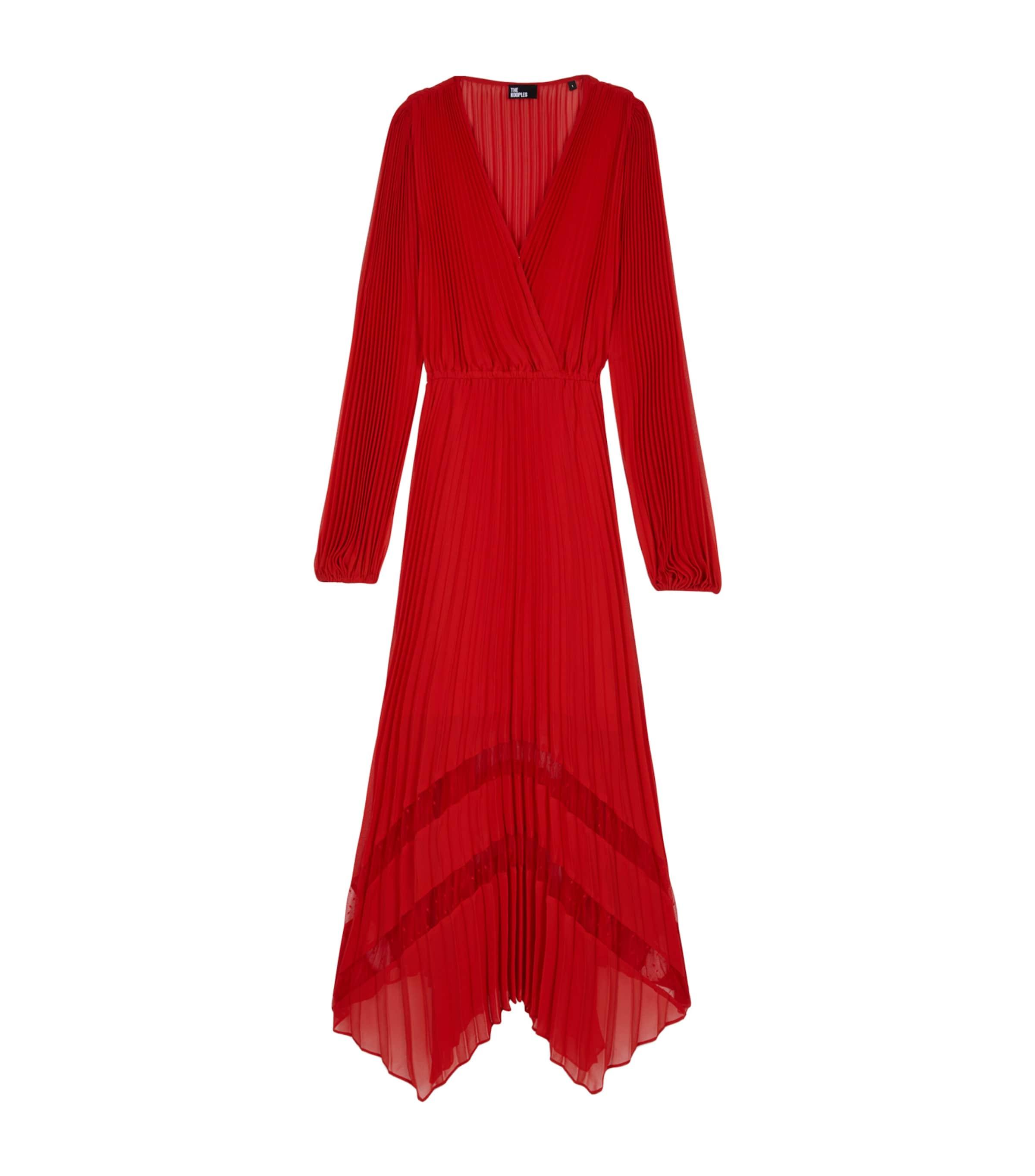 the kooples red pleated shirt dress Red The Kooples Dresses for Women