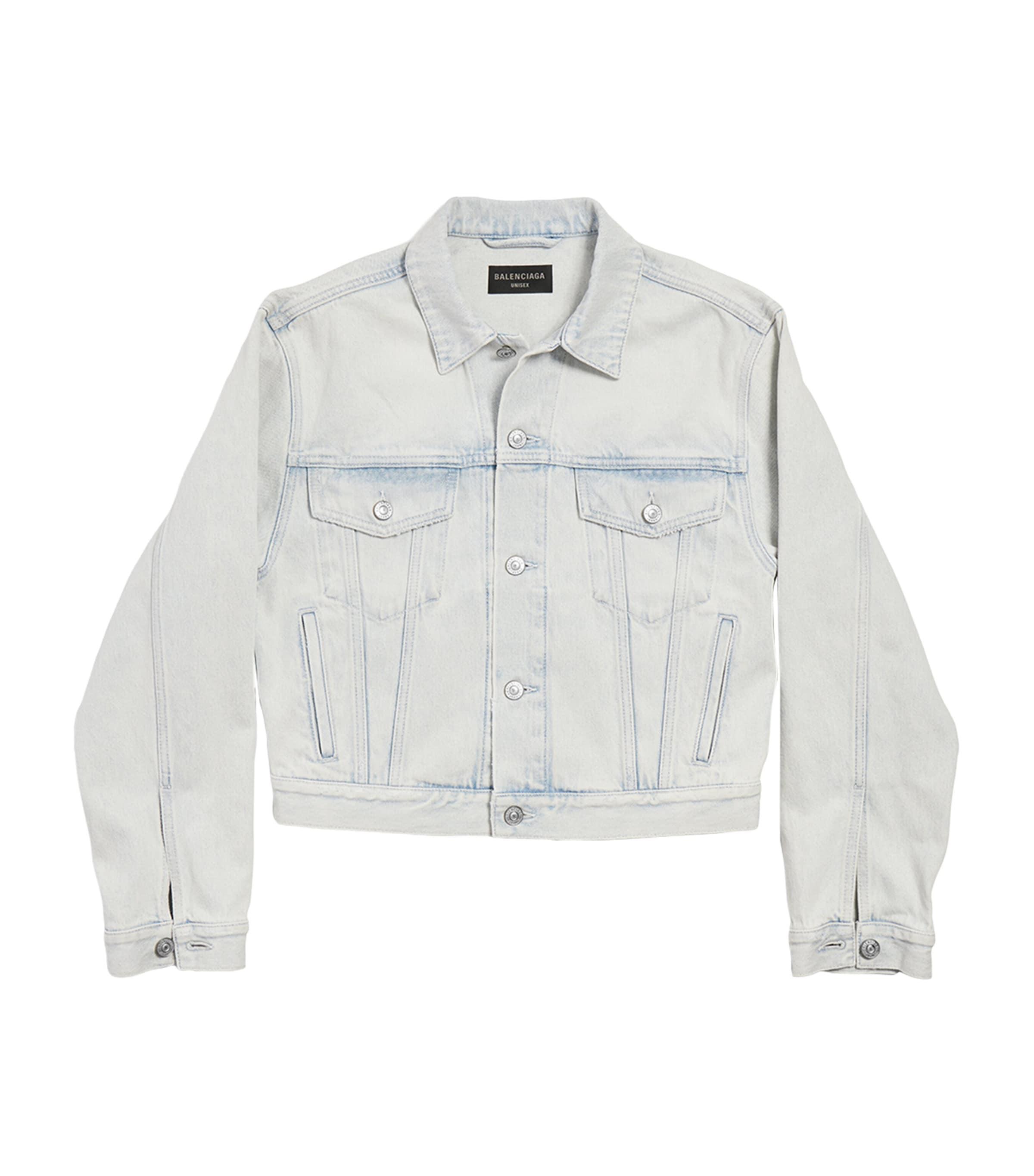 Balenciaga Denim Jacket in White Lyst UK