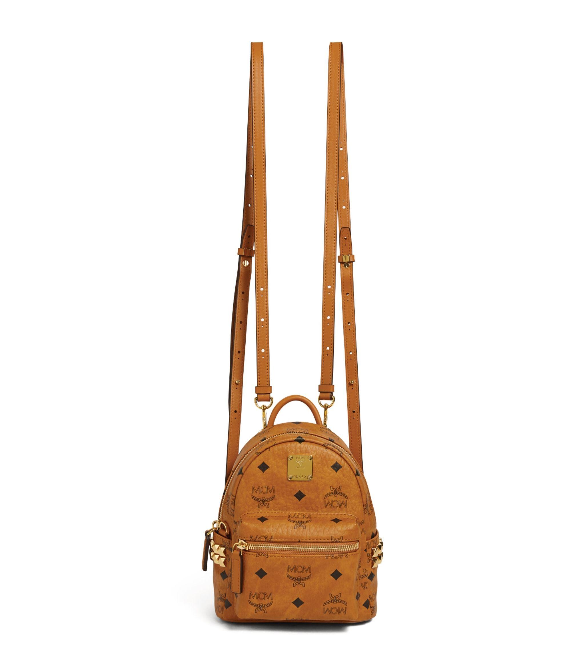 Mcm Stark Visetos Monogram Medium Backpack - Brown