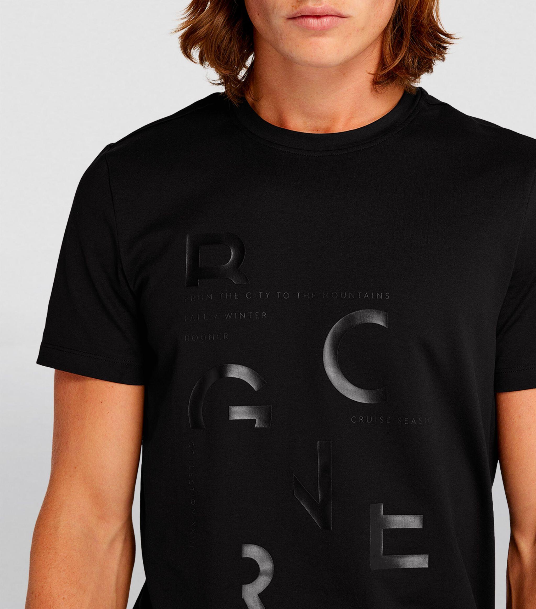 Bogner Stretch-cotton Roc T-shirt in Black for Men | Lyst