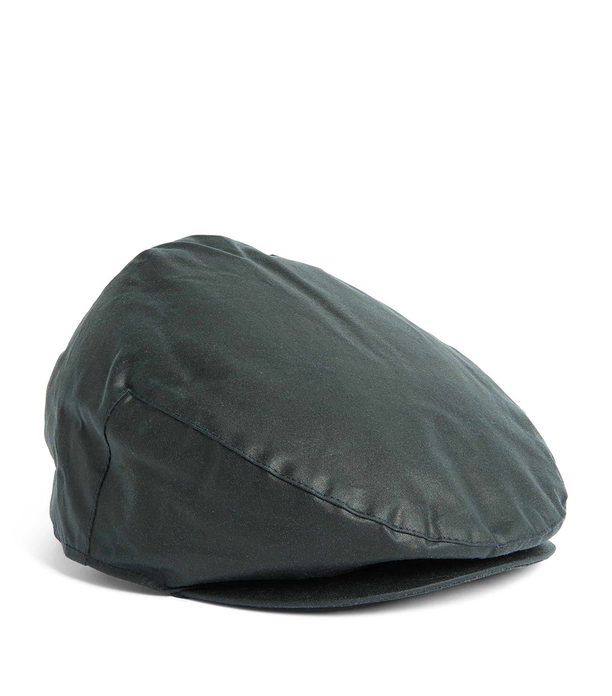 Barbour Waxed-cotton Flat Cap in Gray for Men | Lyst