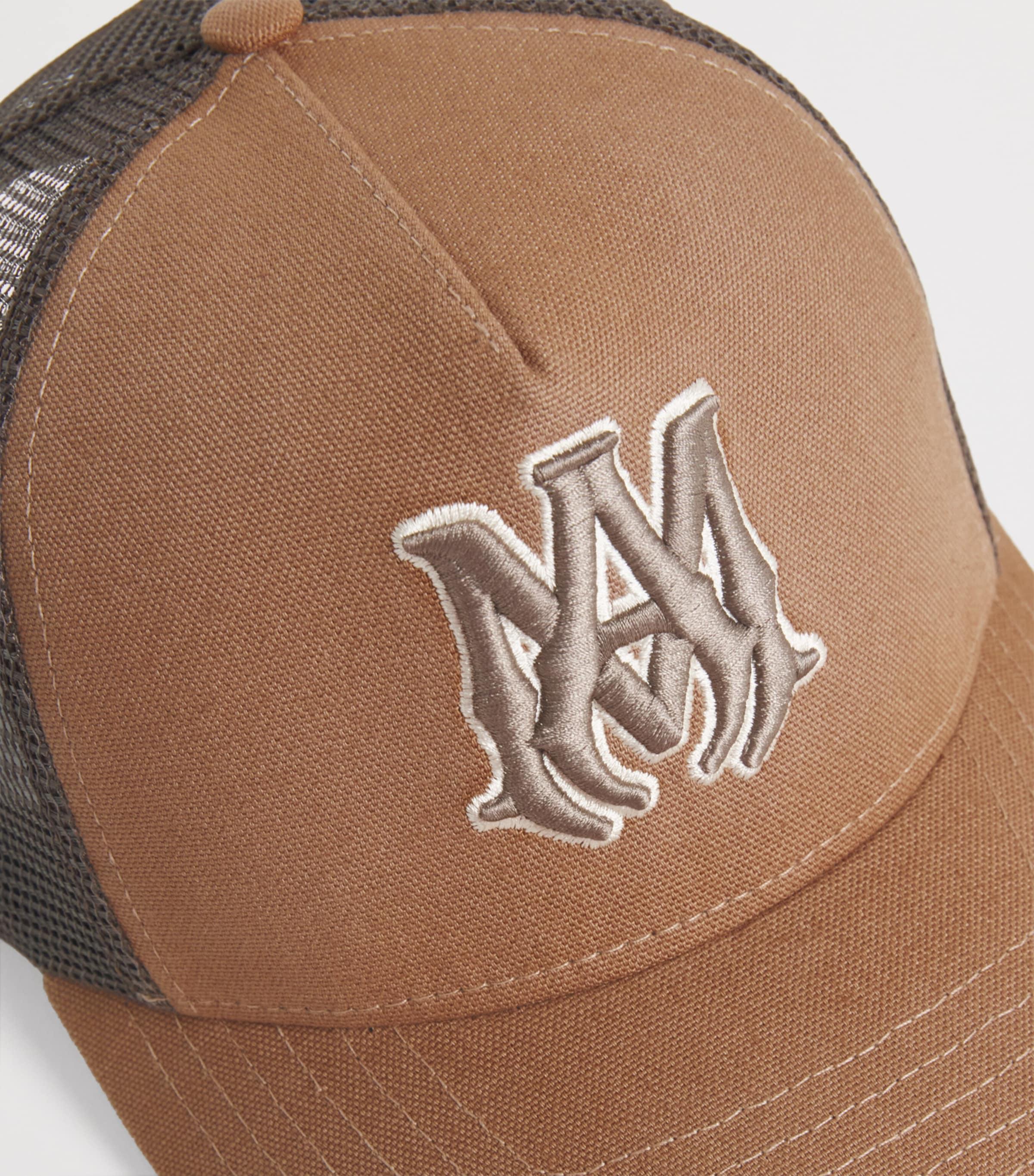 Amiri Mesh Ma Outline Trucker Hat in Brown for Men | Lyst