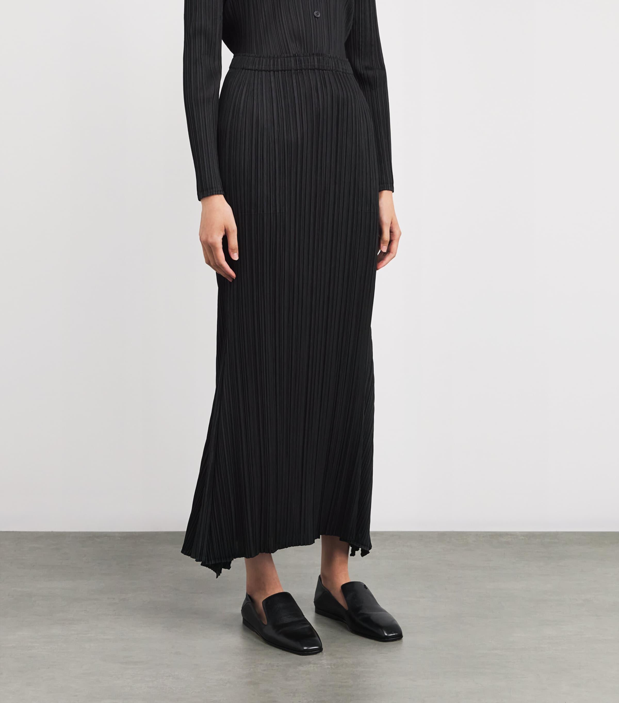 Pleats Please Issey Miyake Ole Midi Skirt in Black | Lyst