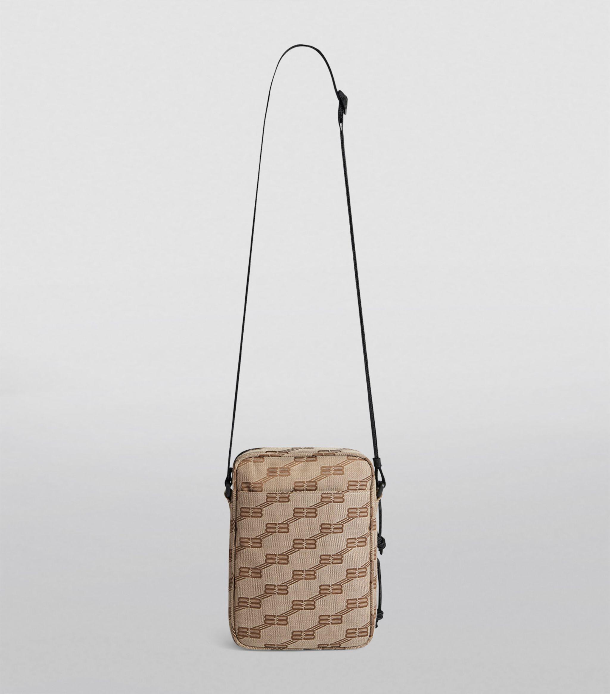 Balenciaga Canvas Logo Cross body Bag in Natural for Men Lyst