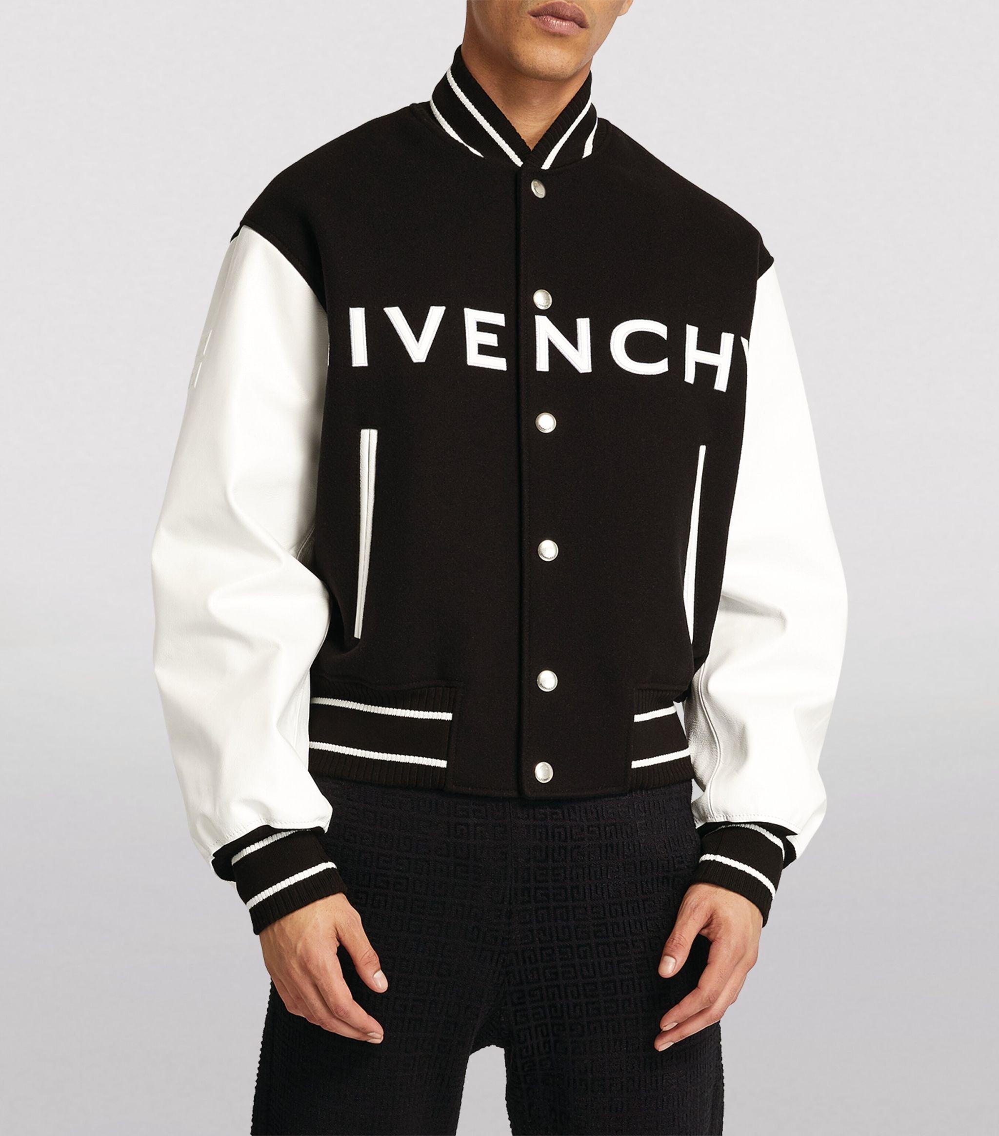 Givenchy Leather Varsity Jacket in Black for Men | Lyst
