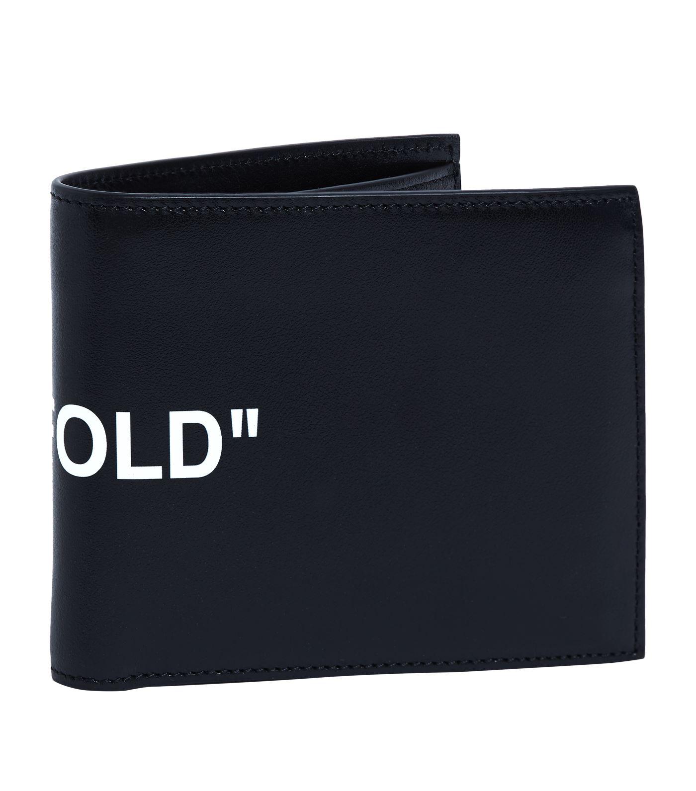 Off-White c/o Virgil Abloh Printed Bi-fold Leather Wallet in Black for ...