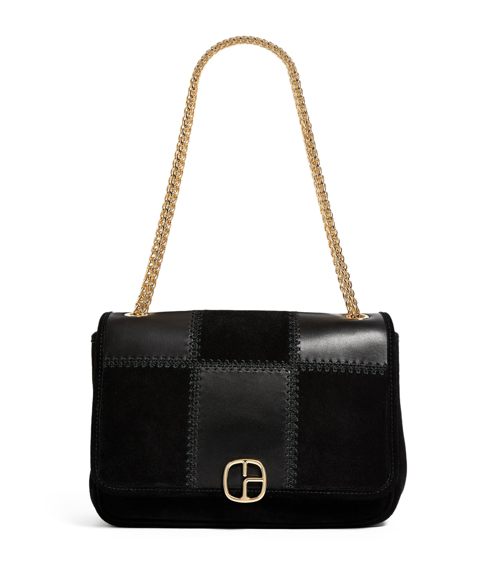 Claudie Pierlot Patchwork Leather Angelo Shoulder Bag in Black | Lyst