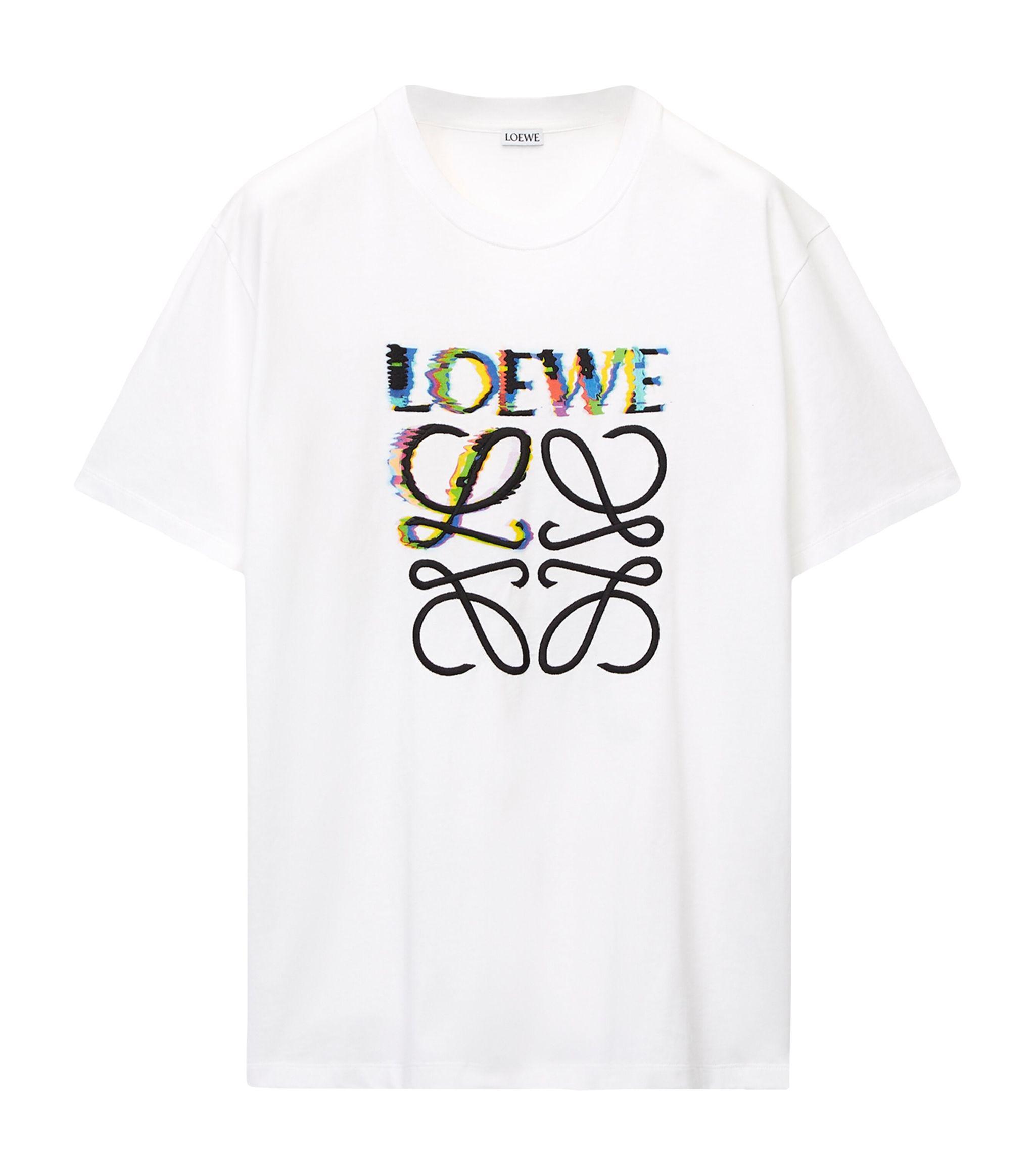 Loewe Glitch Anagram T-shirt in White for Men | Lyst Canada