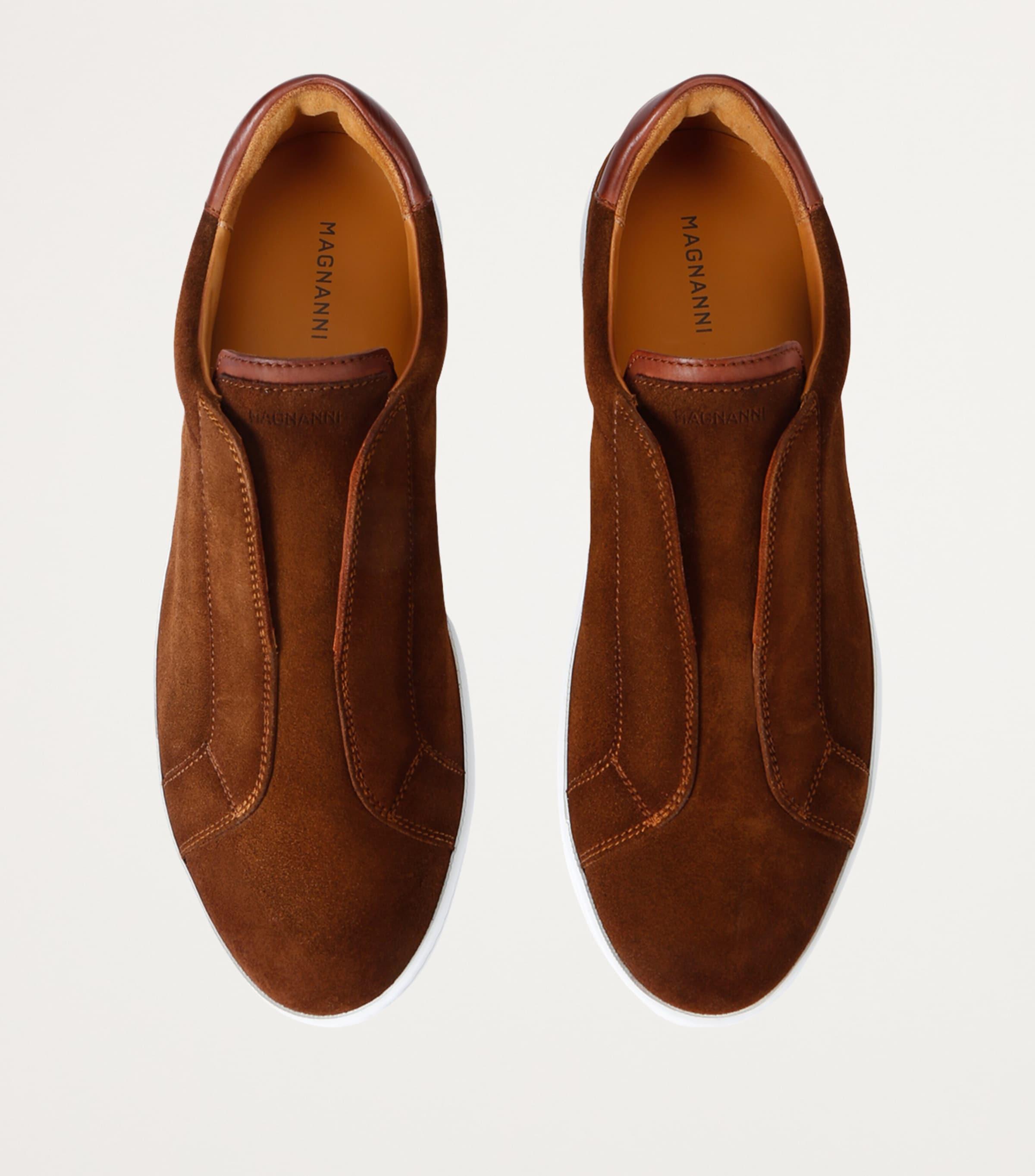 Magnanni Leather Laceless Sneakers in Brown for Men Lyst