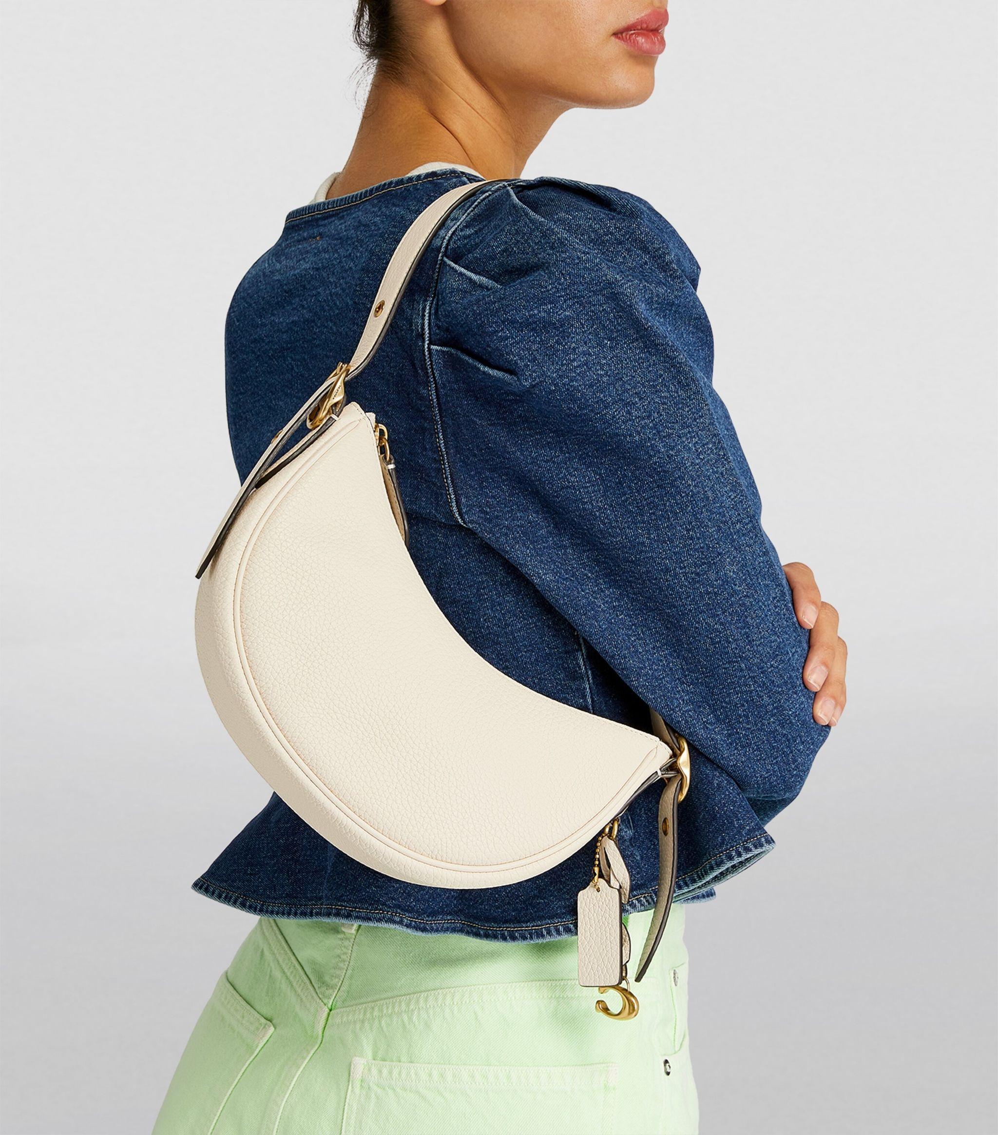 COACH Leather Luna Shoulder Bag in White | Lyst