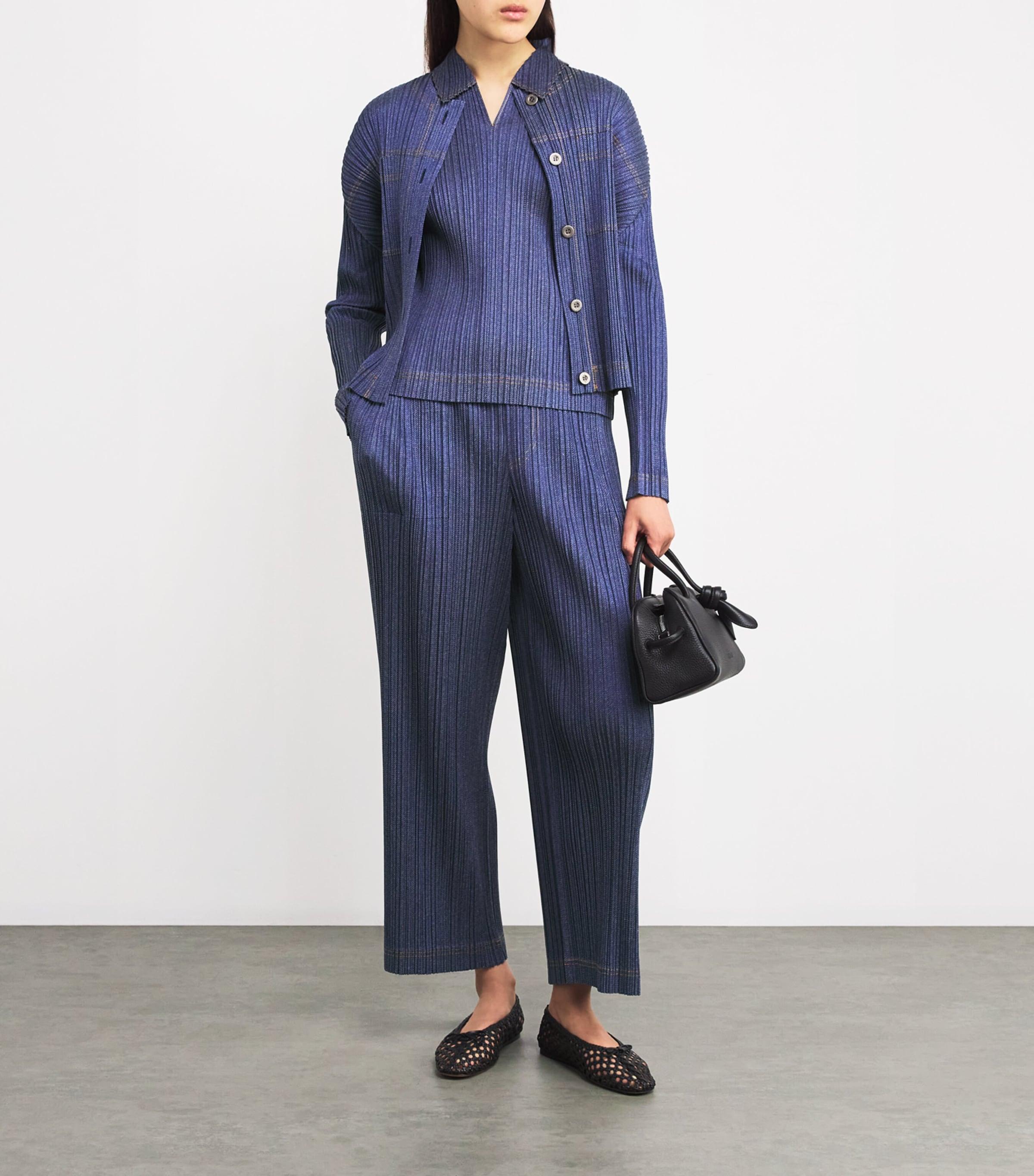 ISSEY MIYAKE denim jacket pleats
