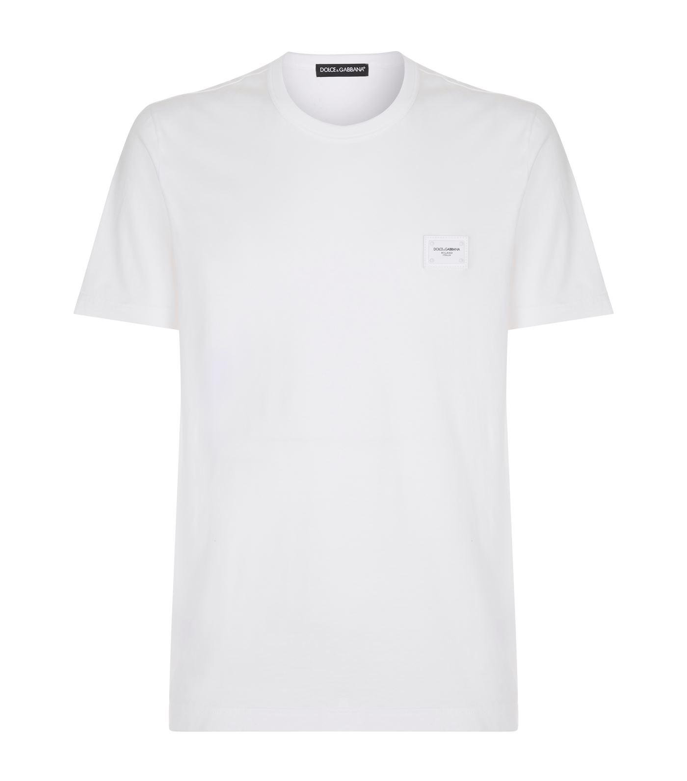 Skraldespand erindringer nordøst Dolce & Gabbana Logo Plaque T-shirt in White for Men | Lyst