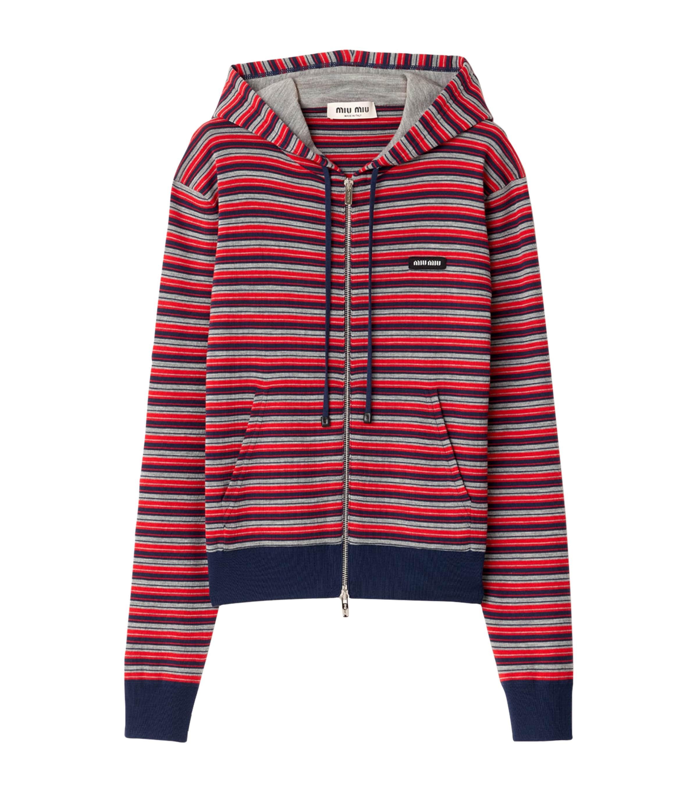 miu-miu-Red-Wool-Stripe-Hoodie