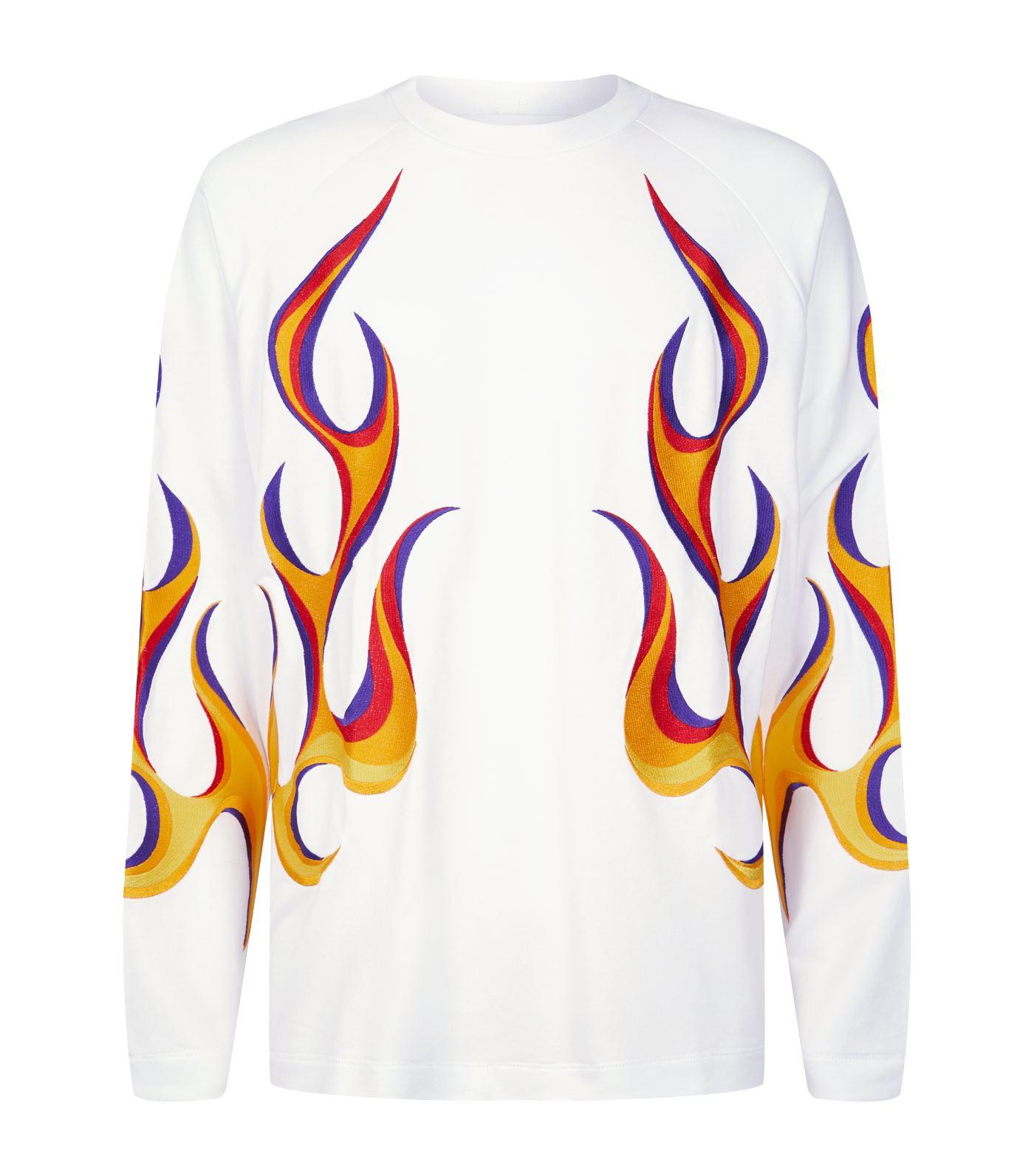 Etudes Studio Desert Flaming Print Sweater in White for Men | Lyst UK