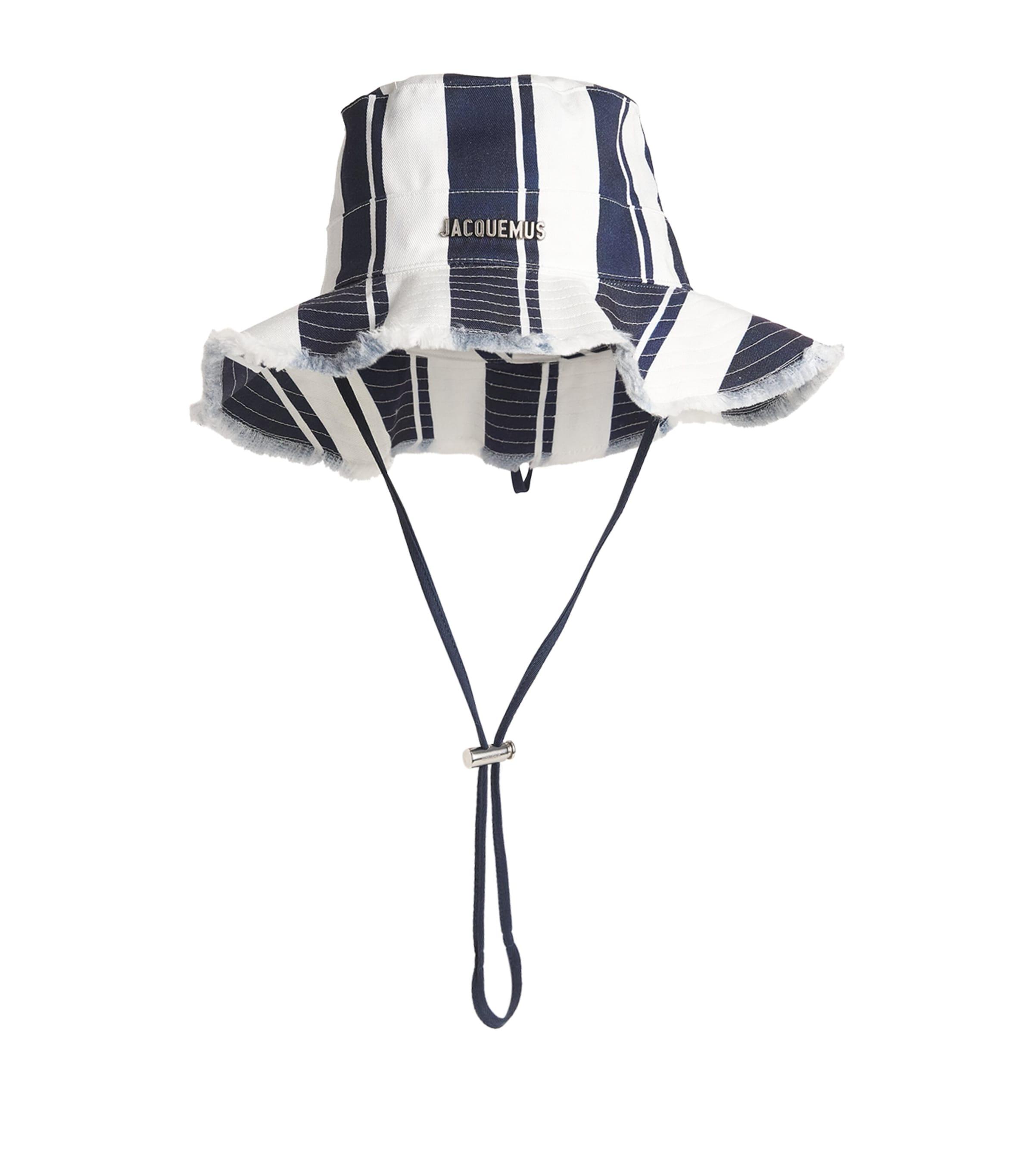 Jacquemus Striped Artichaut Bucket Hat in White | Lyst Canada display picture 2