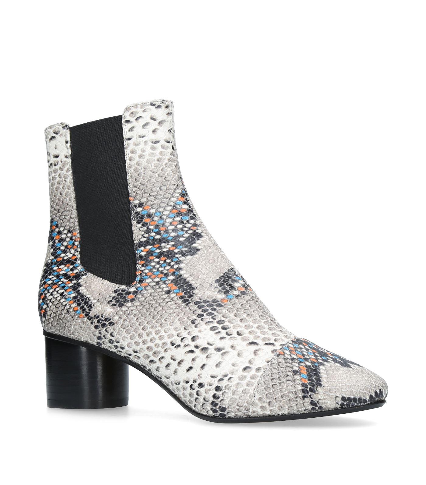 Isabel Marant Leather Danelya Ankle Boots 50 in Grey (Gray) - Lyst