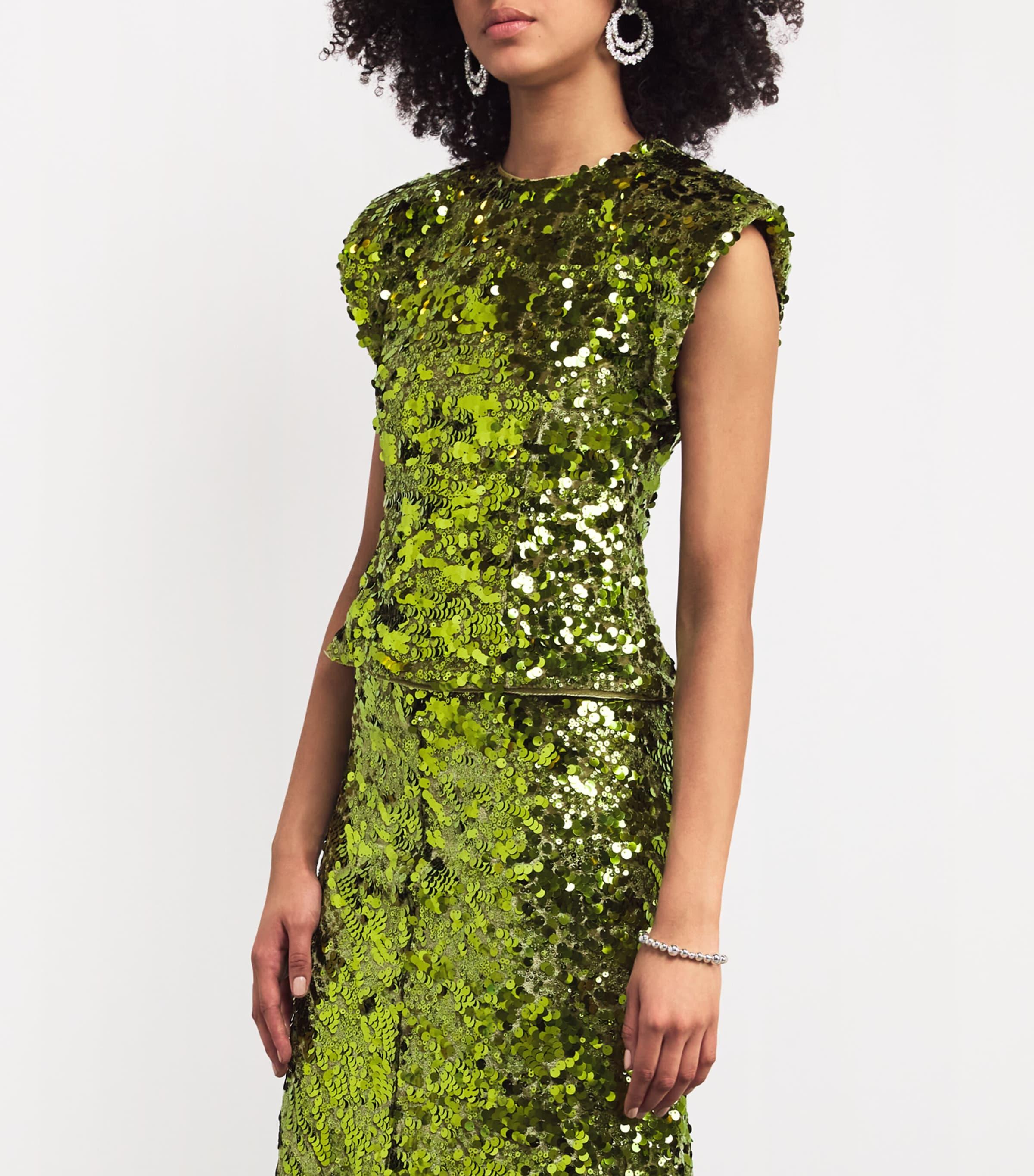 green party dress womens Shop the Stunning Emerald Eclipse Gown Handmade Mexican Dress from tweens Size:US26 (EU28)