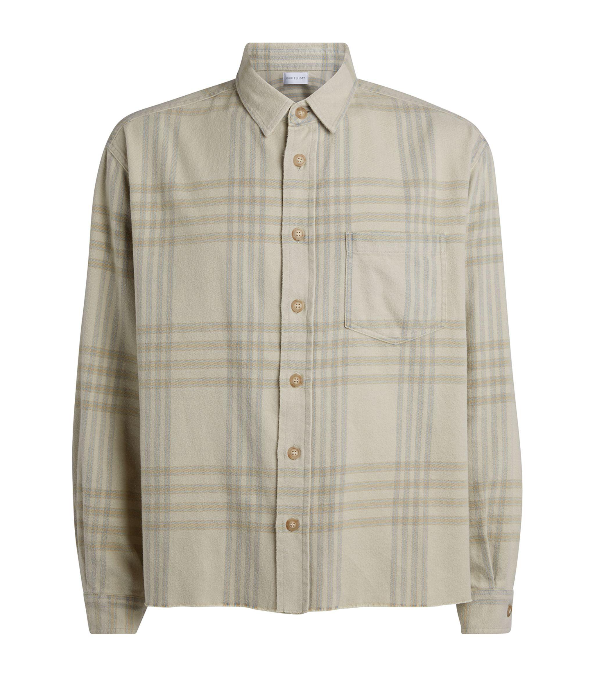 John Elliott Hemi Check Flannel Shirt in Brown for Men Lyst