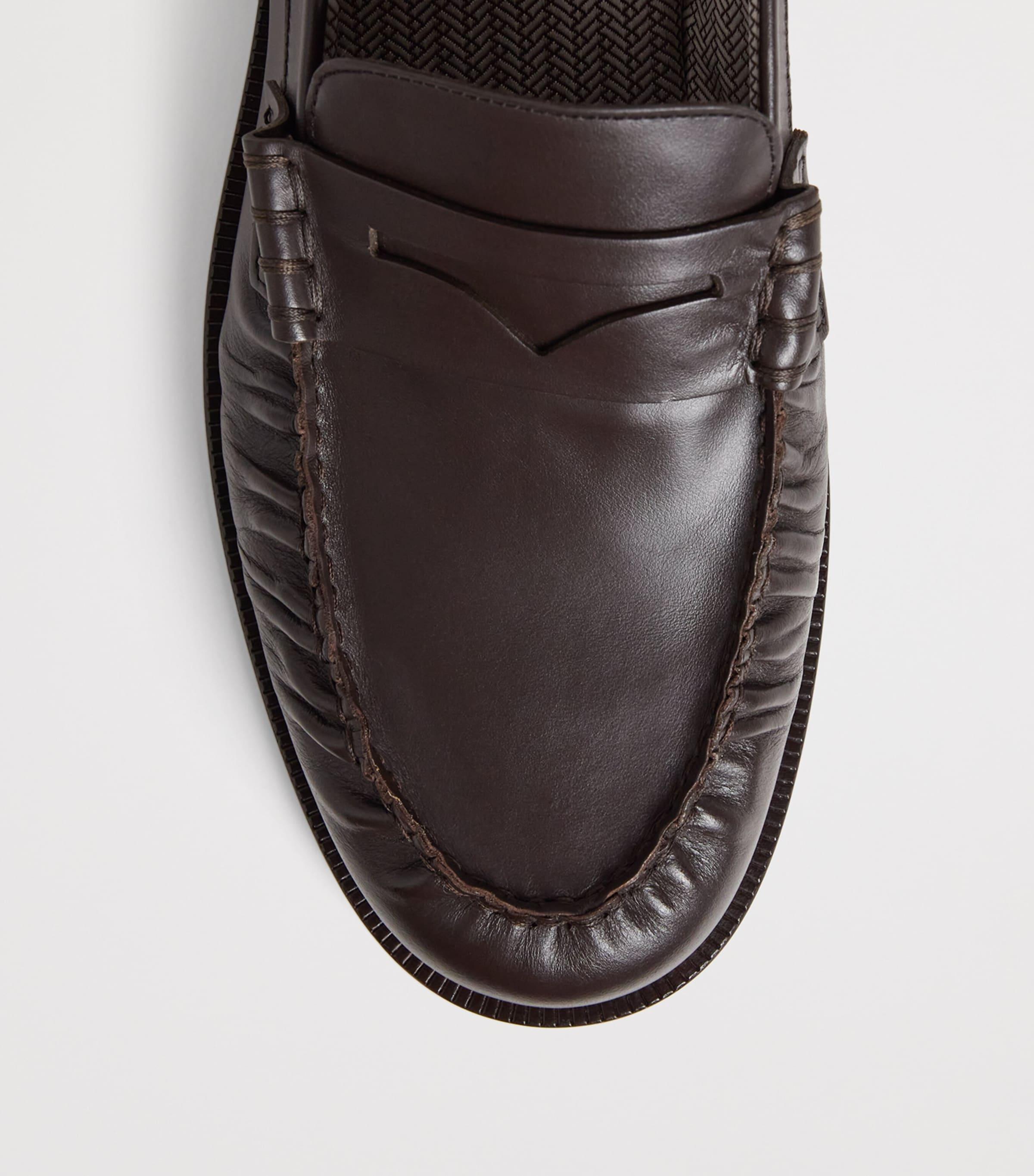 Emporio Armani Leather Loafers in Brown for Men | Lyst display picture 1