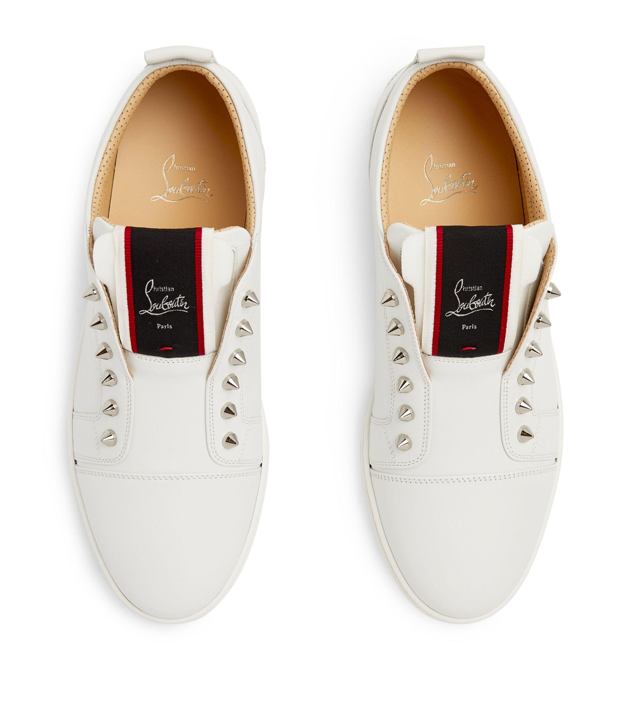Christian Louboutin F.A.V Fique A Vontade Slip-On Sneakers - White - 43