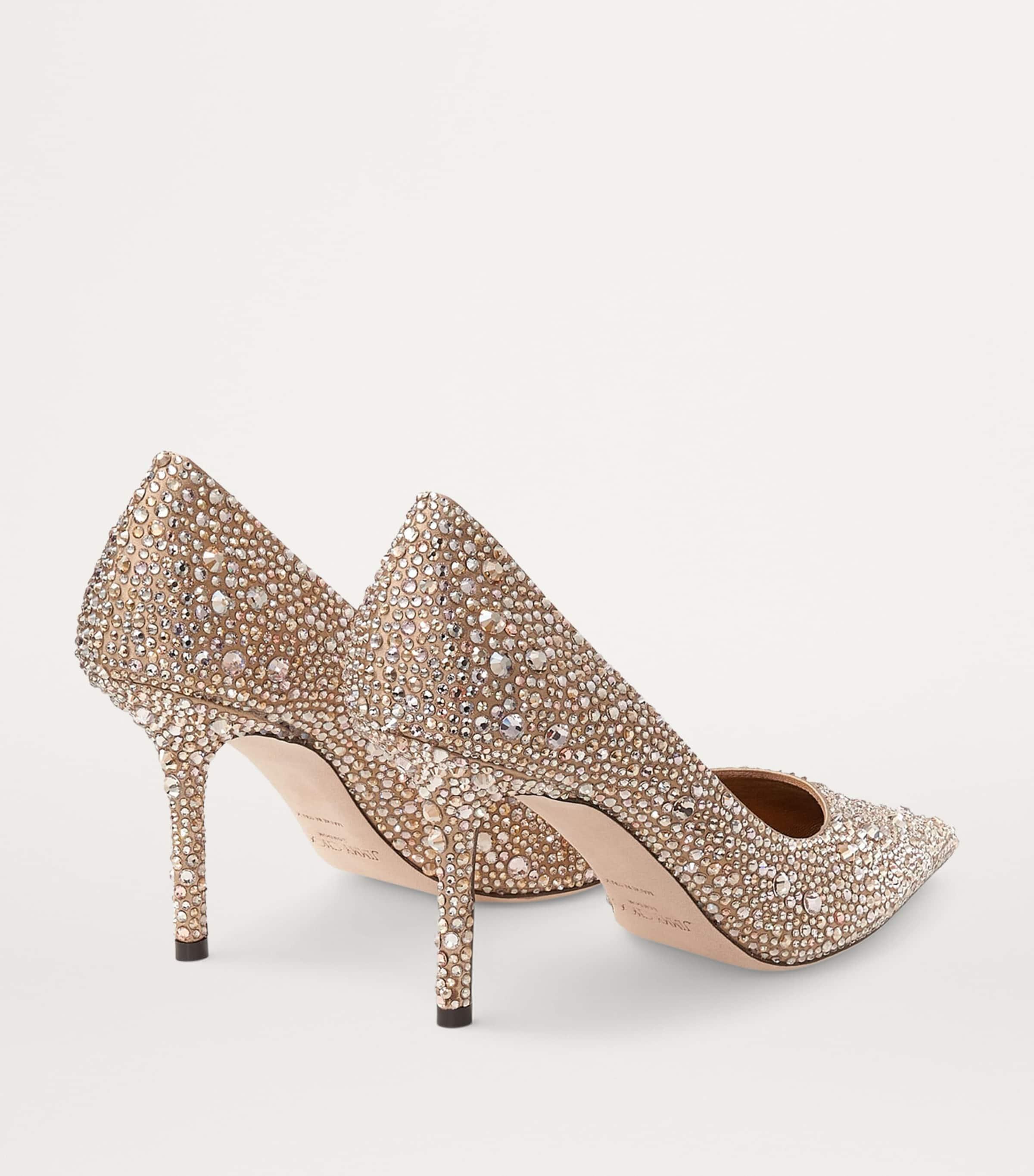 Jimmy Choo Love 85 Crystal-Embellished Pumps in Brown Lyst