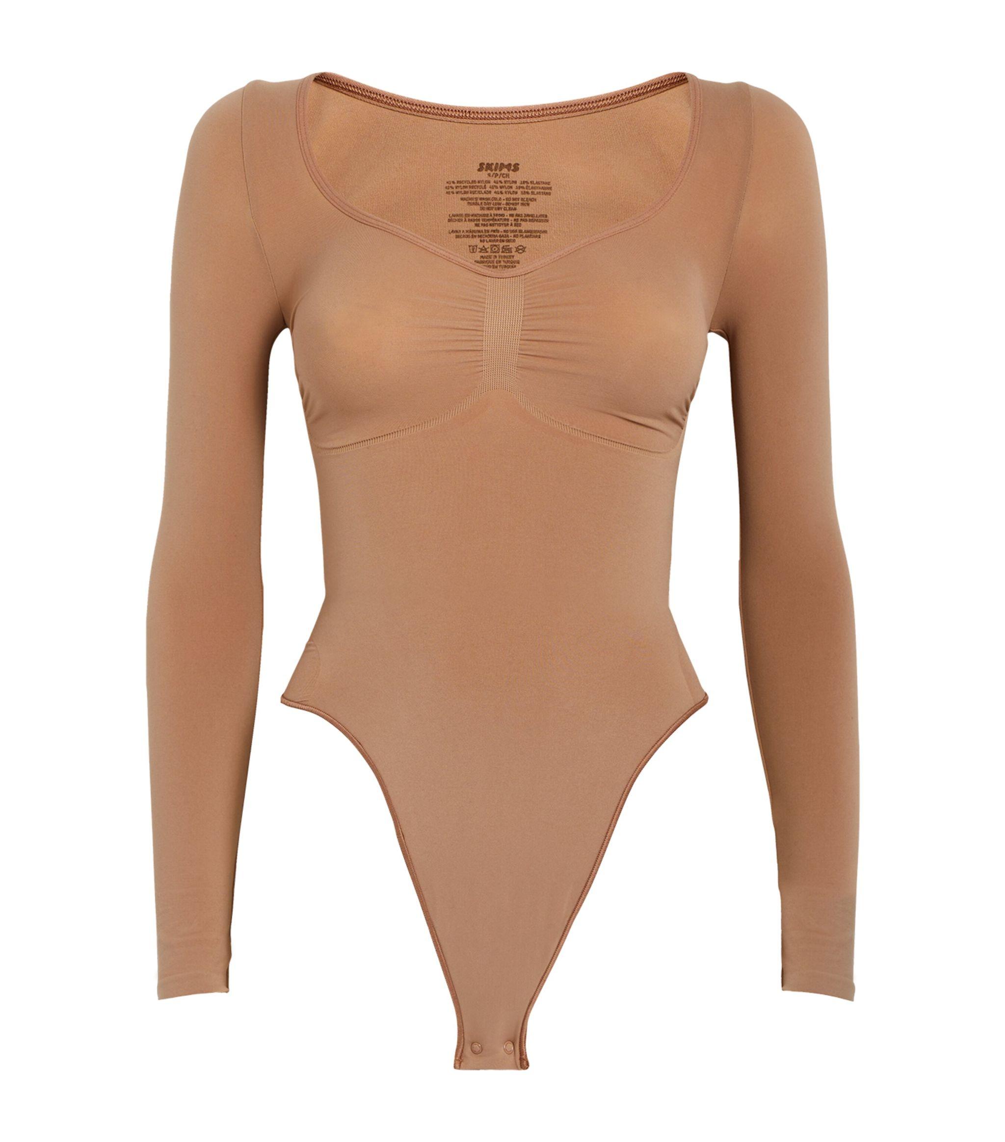 Skims Seamless Sculpt Fitted Stretch-woven Body in Brown