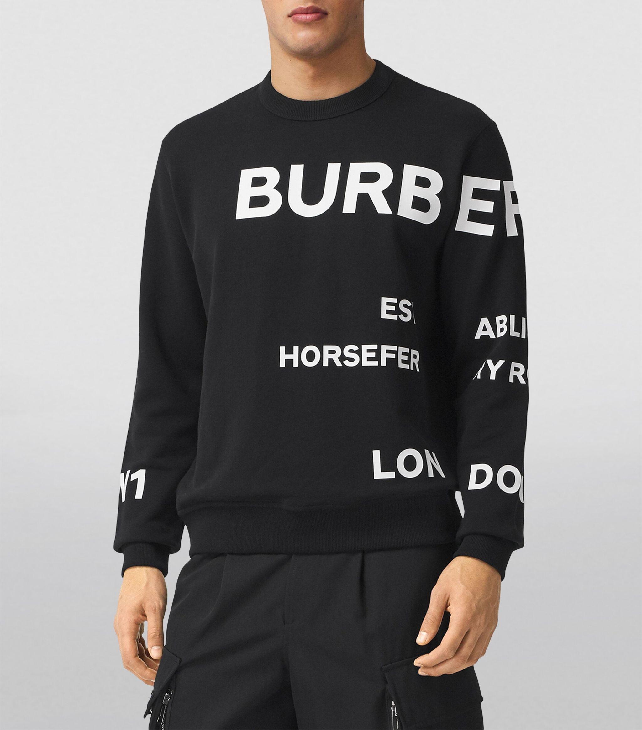 Burberry Horseferry Print Sweatshirt in Black for Men | Lyst
