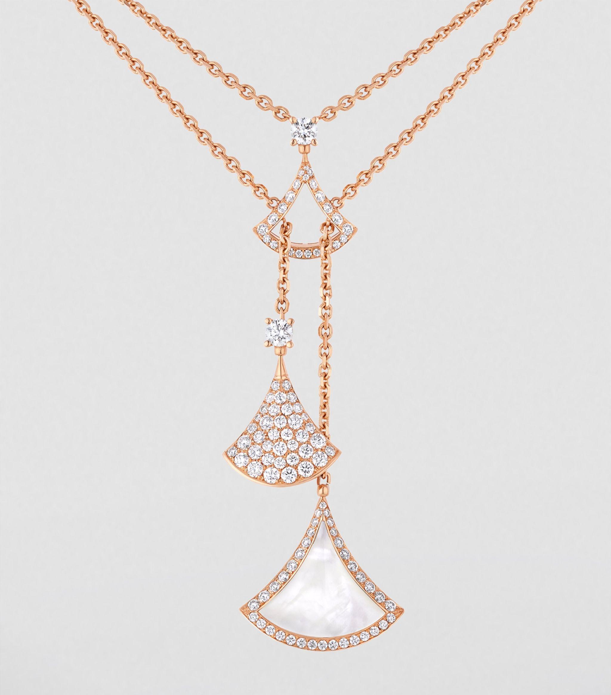 Rose Gold, Mother-of-pearl And Diamond Divas' Dream Necklace