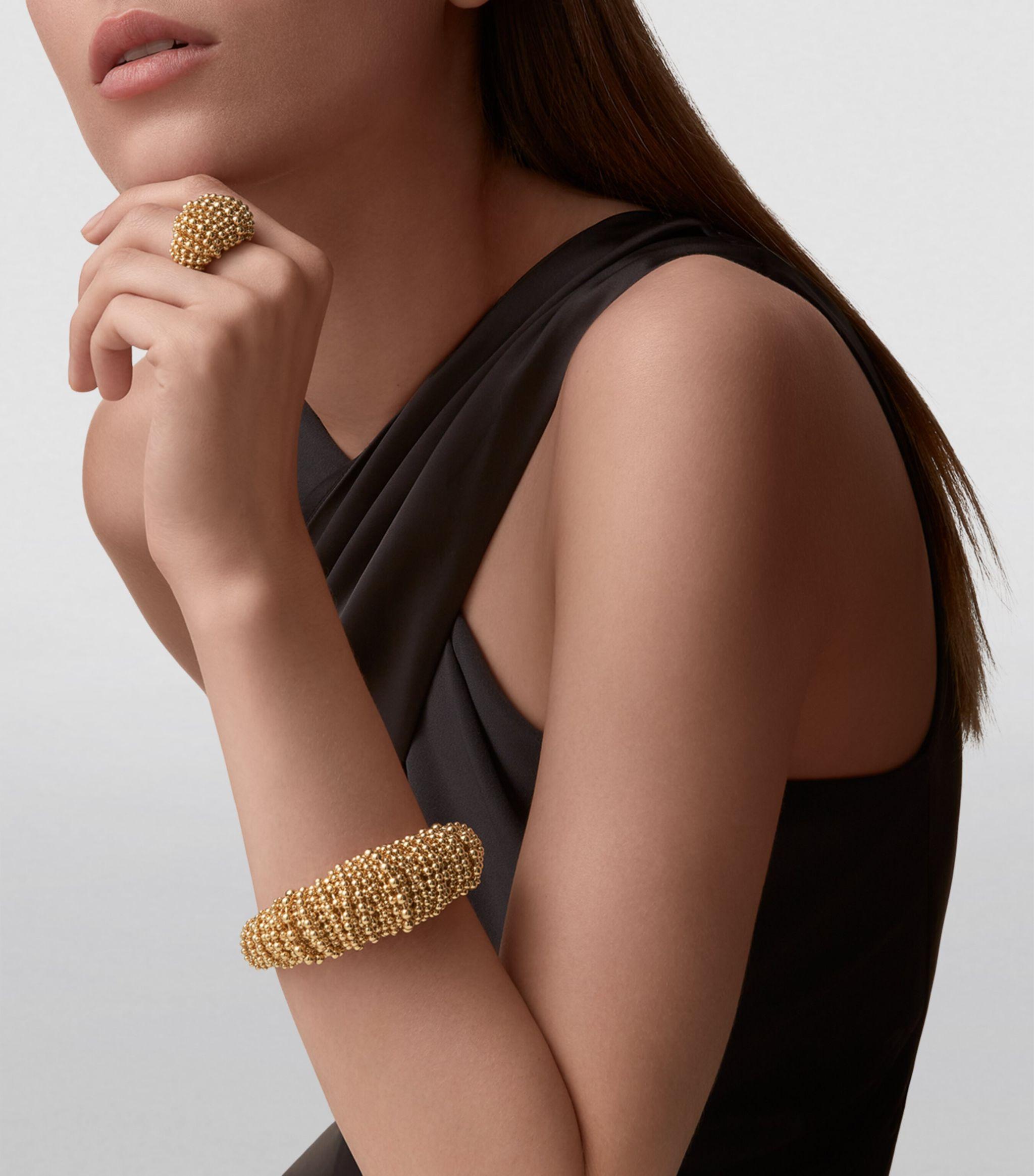 Cartier Yelow Gold Libre Tressage Ring in Metallic Lyst