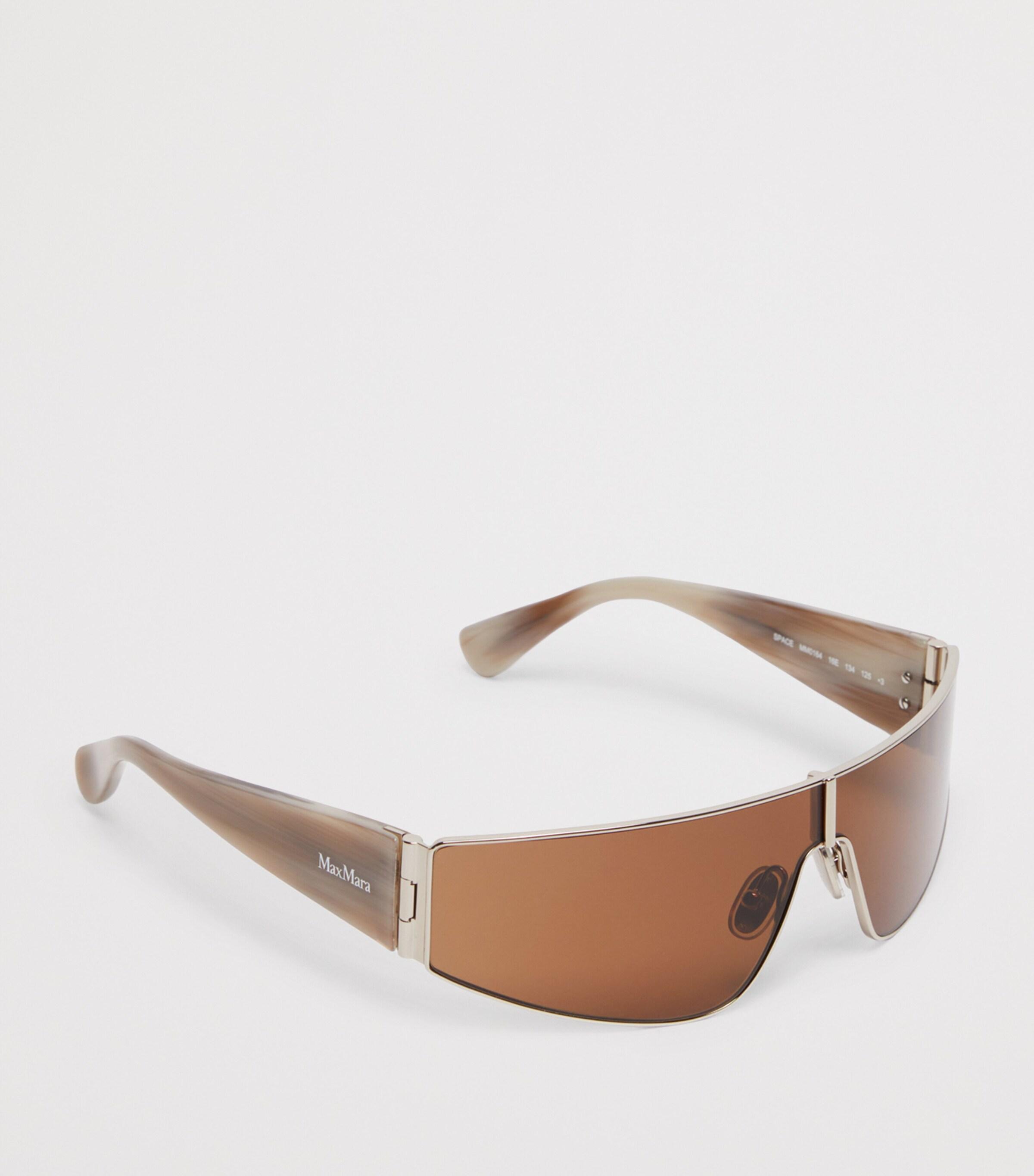 Gold metal frame MaxMara shield sunglasses Throw Shade With Max Mara main image 2