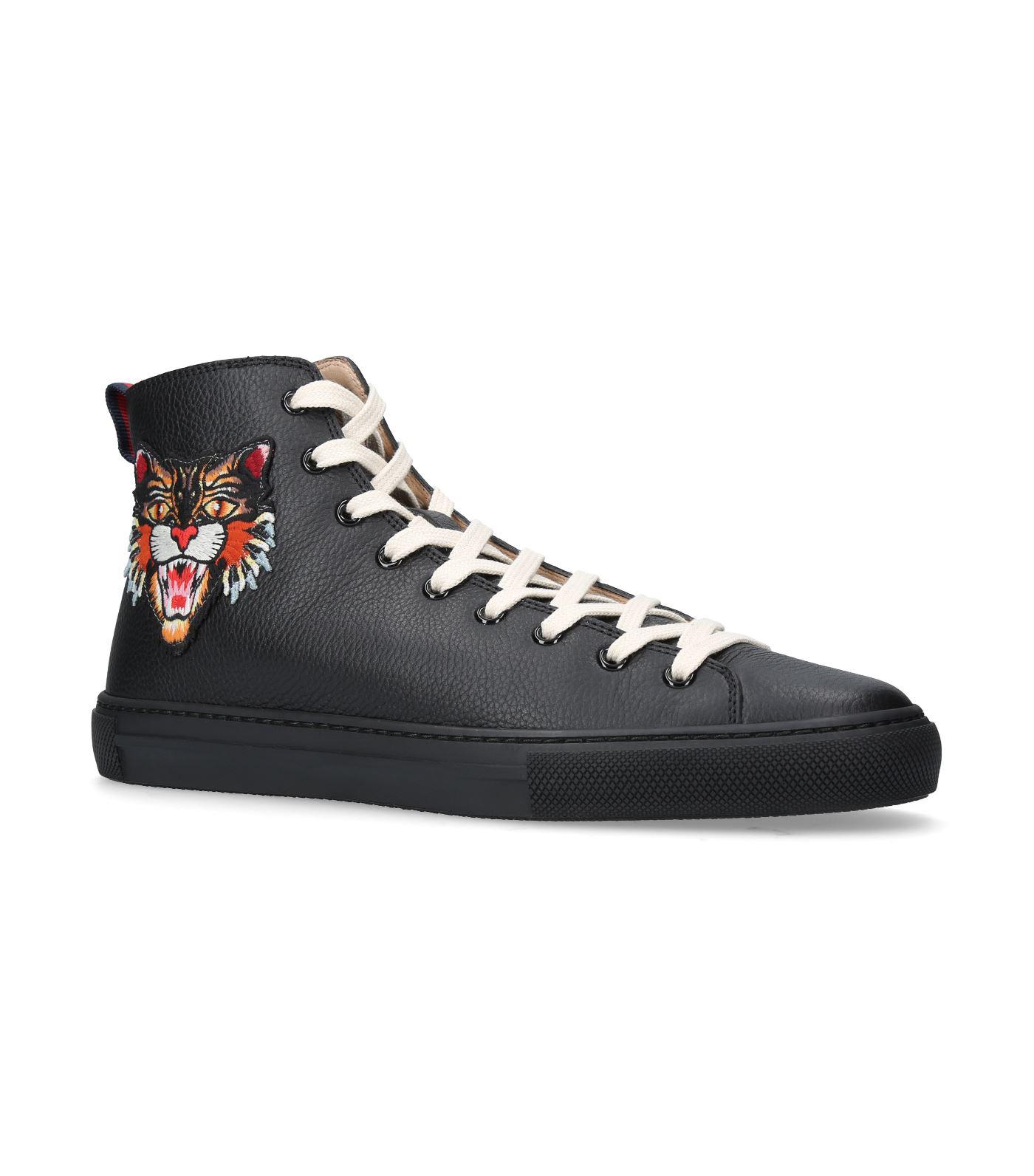 Gucci Angry Cat Ufo High-top Sneakers in Black for Men | Lyst