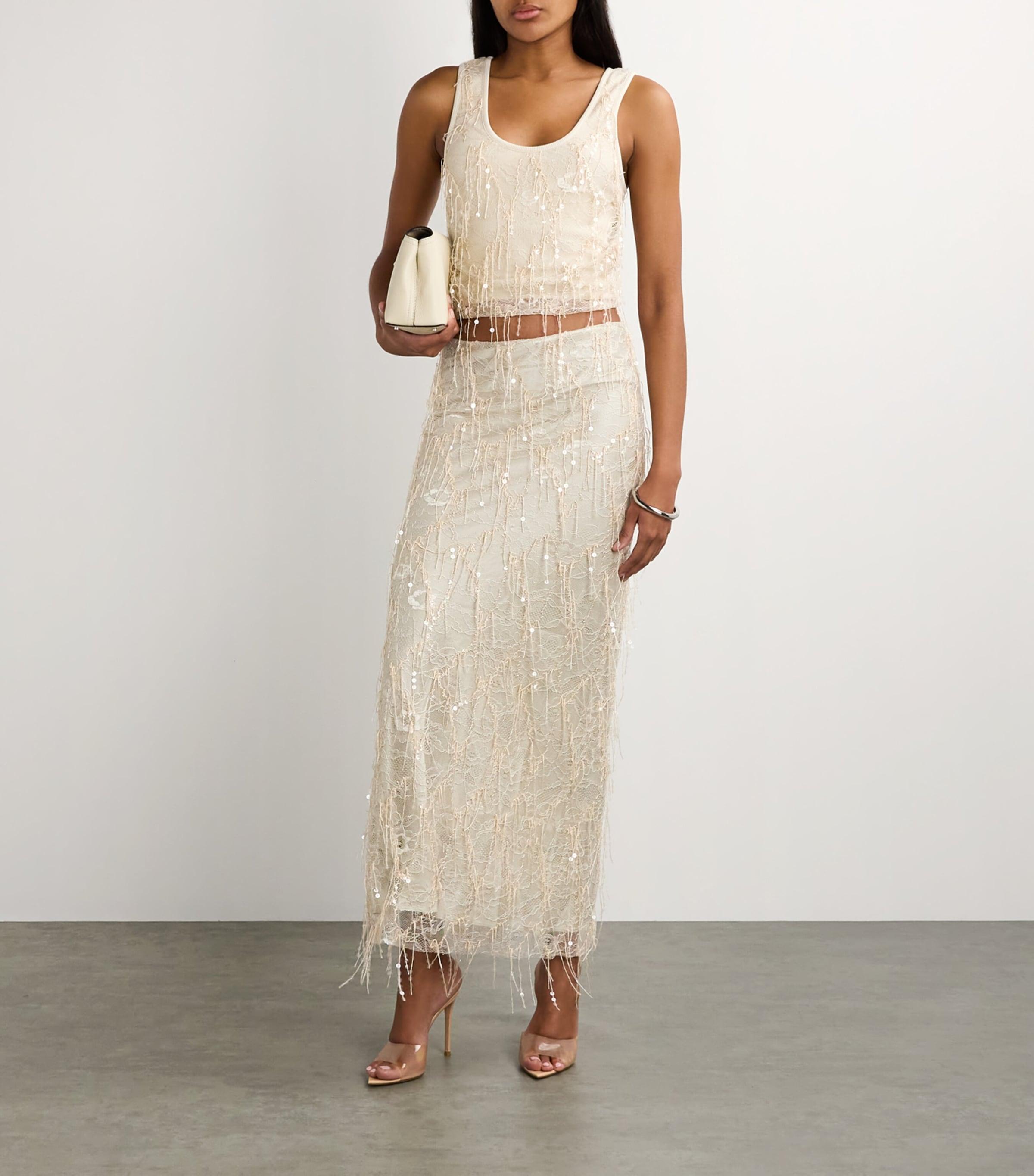 christopher esber beaded dress Strapless High-Low Wedding Gown