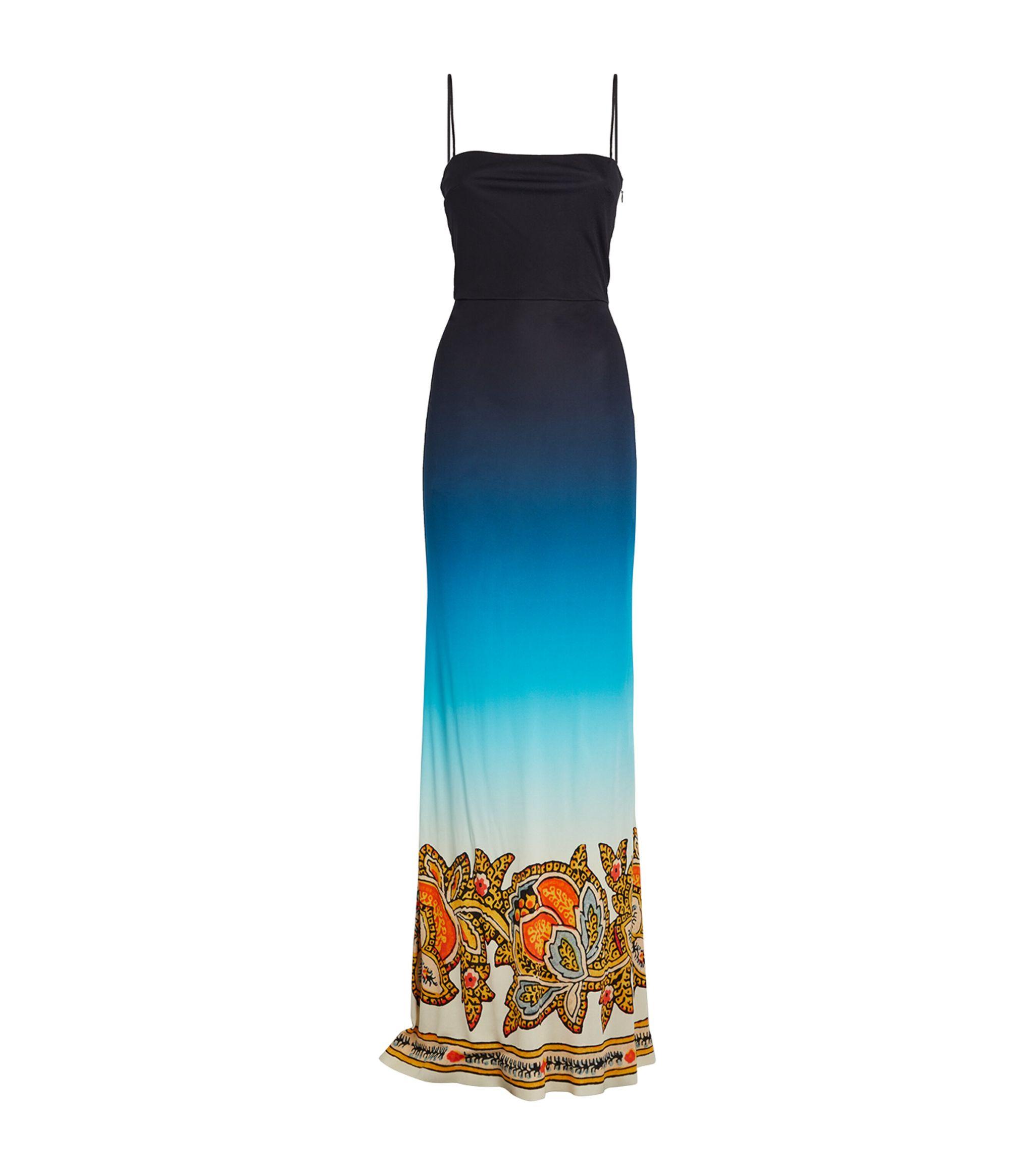 Blue ombre maxi dress hot sale