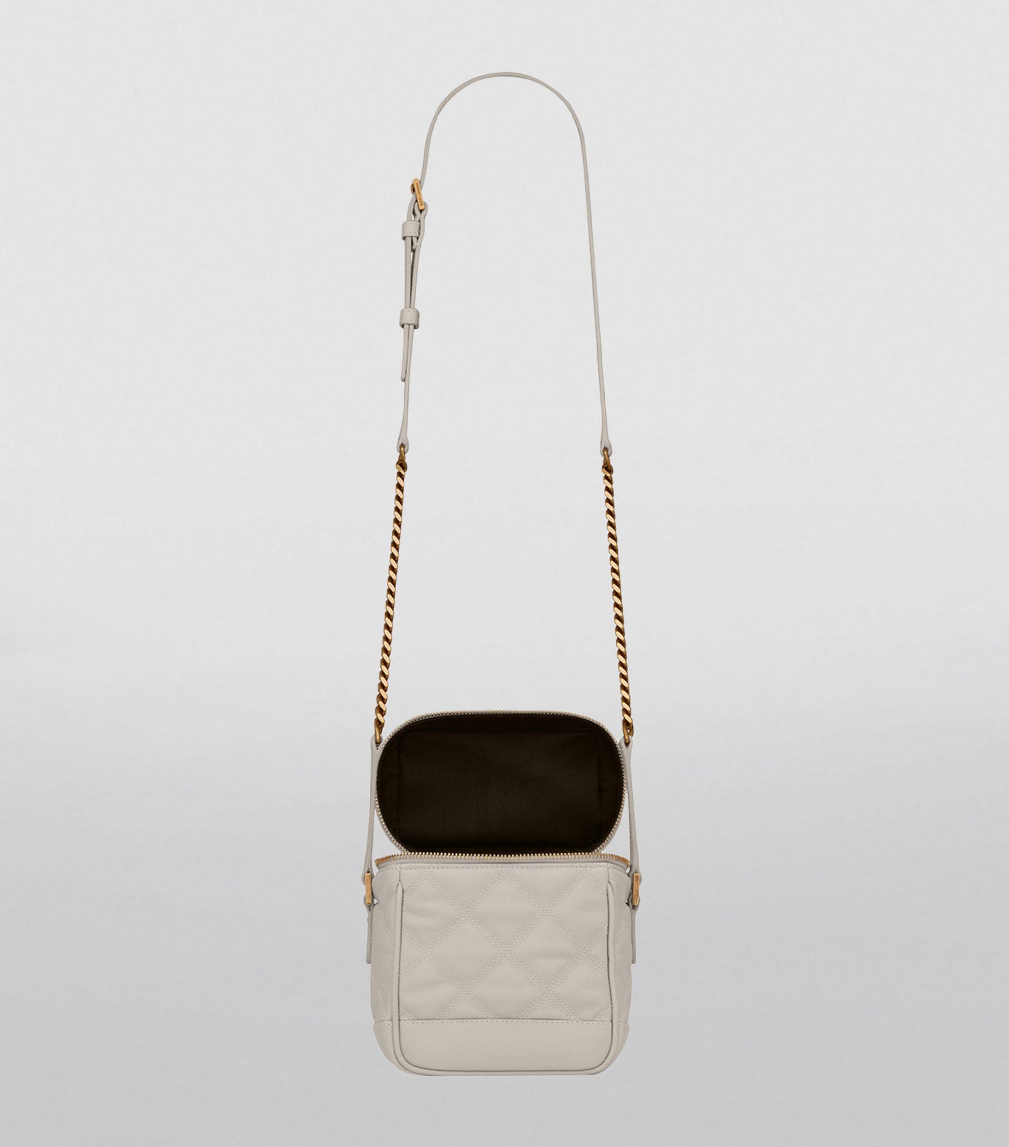 Saint Laurent Leather 80's Vanity Shoulder Bag in White | Lyst