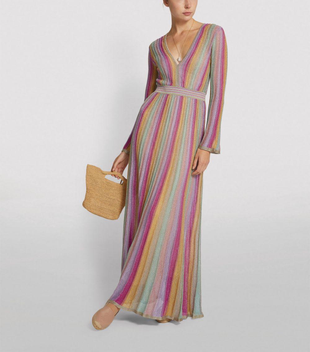 Missoni Stripe Long Sleeve Maxi Dress informacionpublica.svet.gob.gt