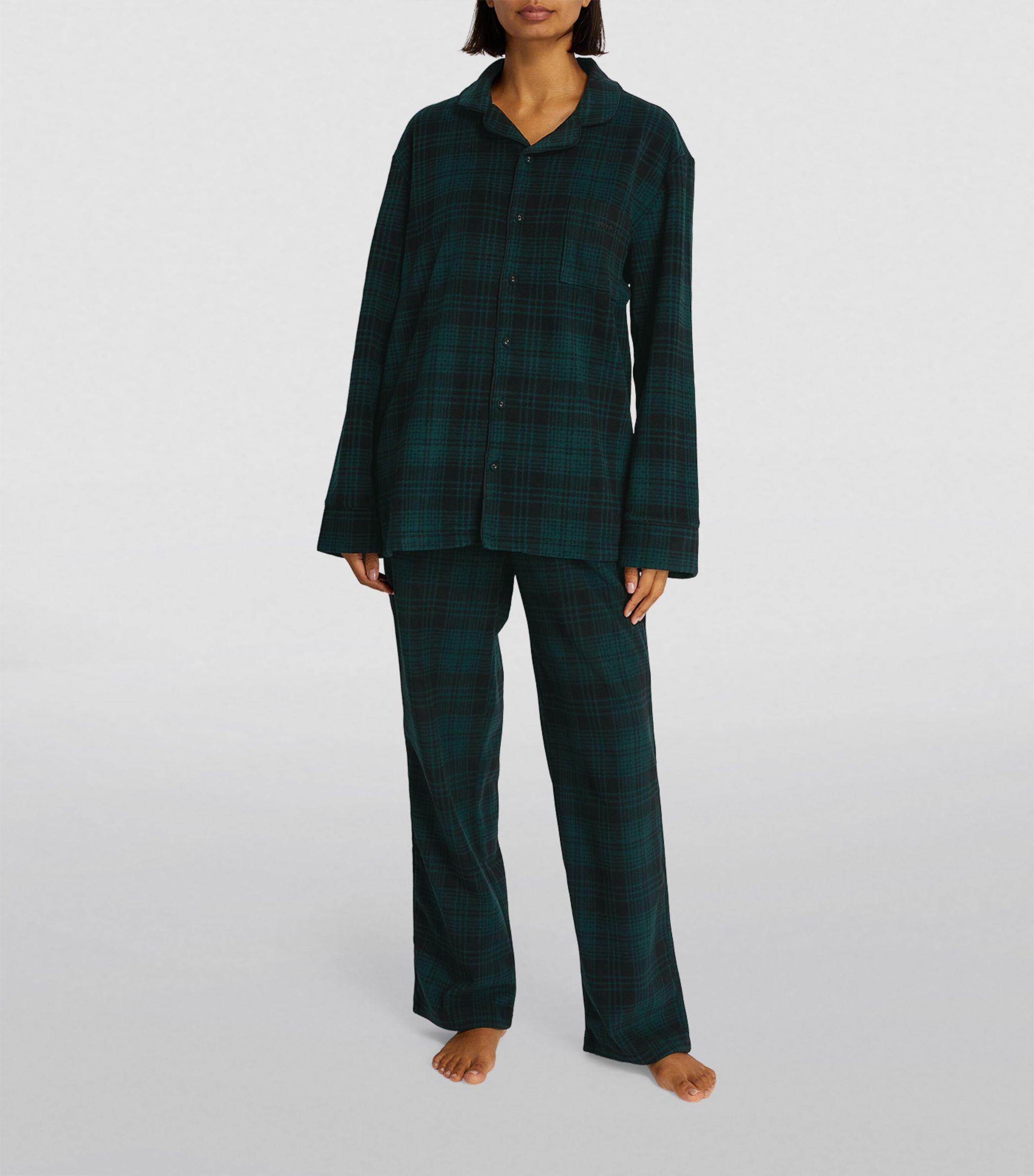 Skims Check Pyjama Set in Green Lyst