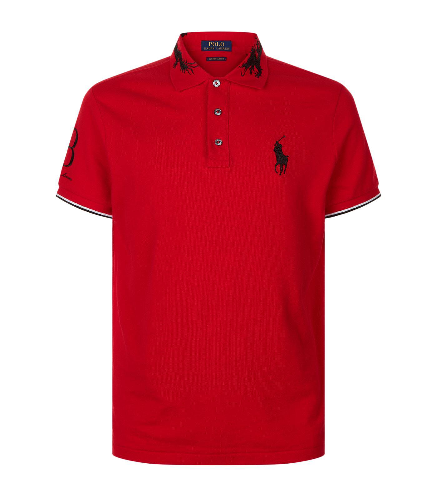 Polo Ralph Lauren Cotton Dragon Embroidered Polo Neck Top for Men - Lyst