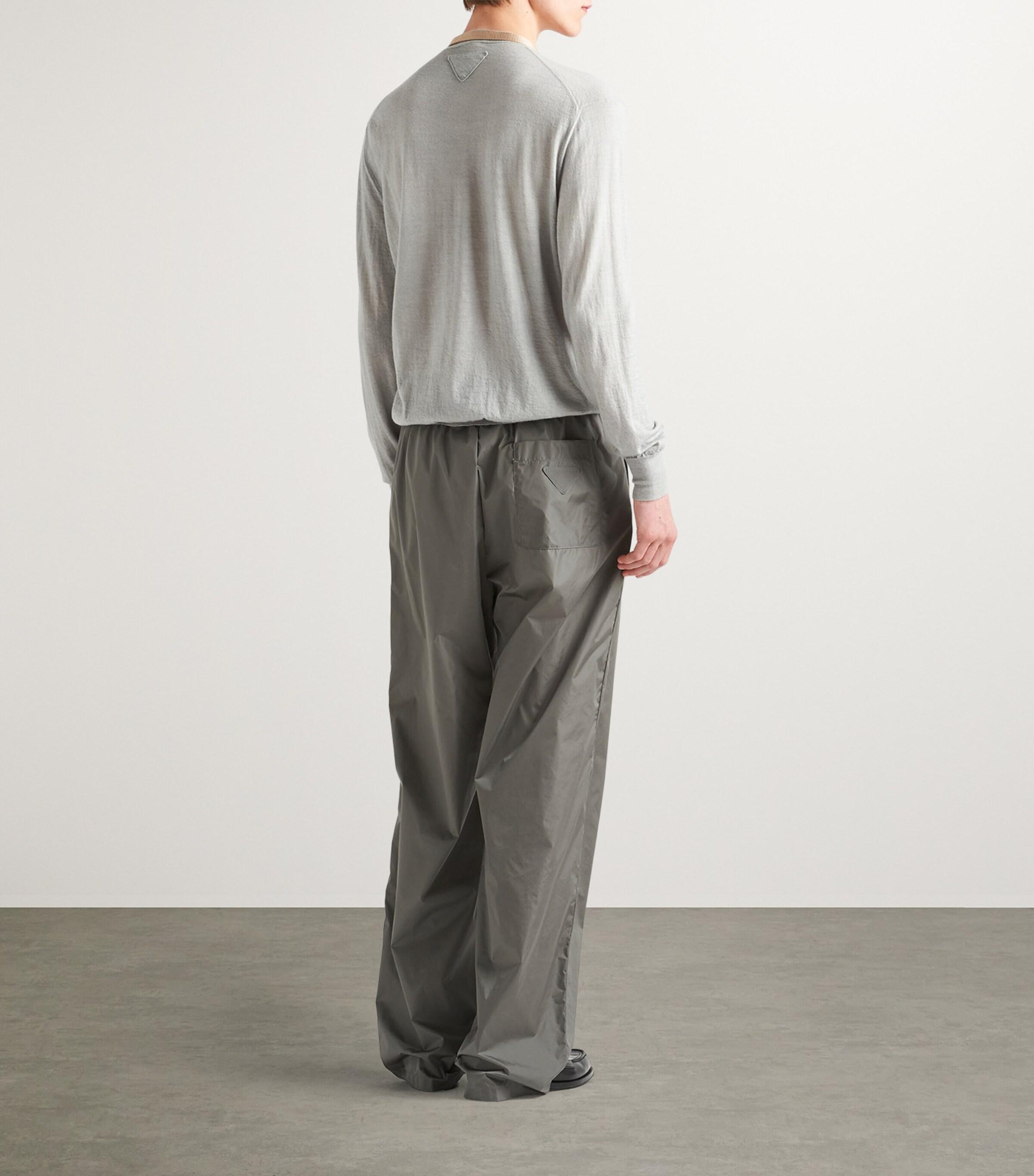 Prada Nylon Wide-Leg Trousers in Grey for Men | Lyst UK Prada wide