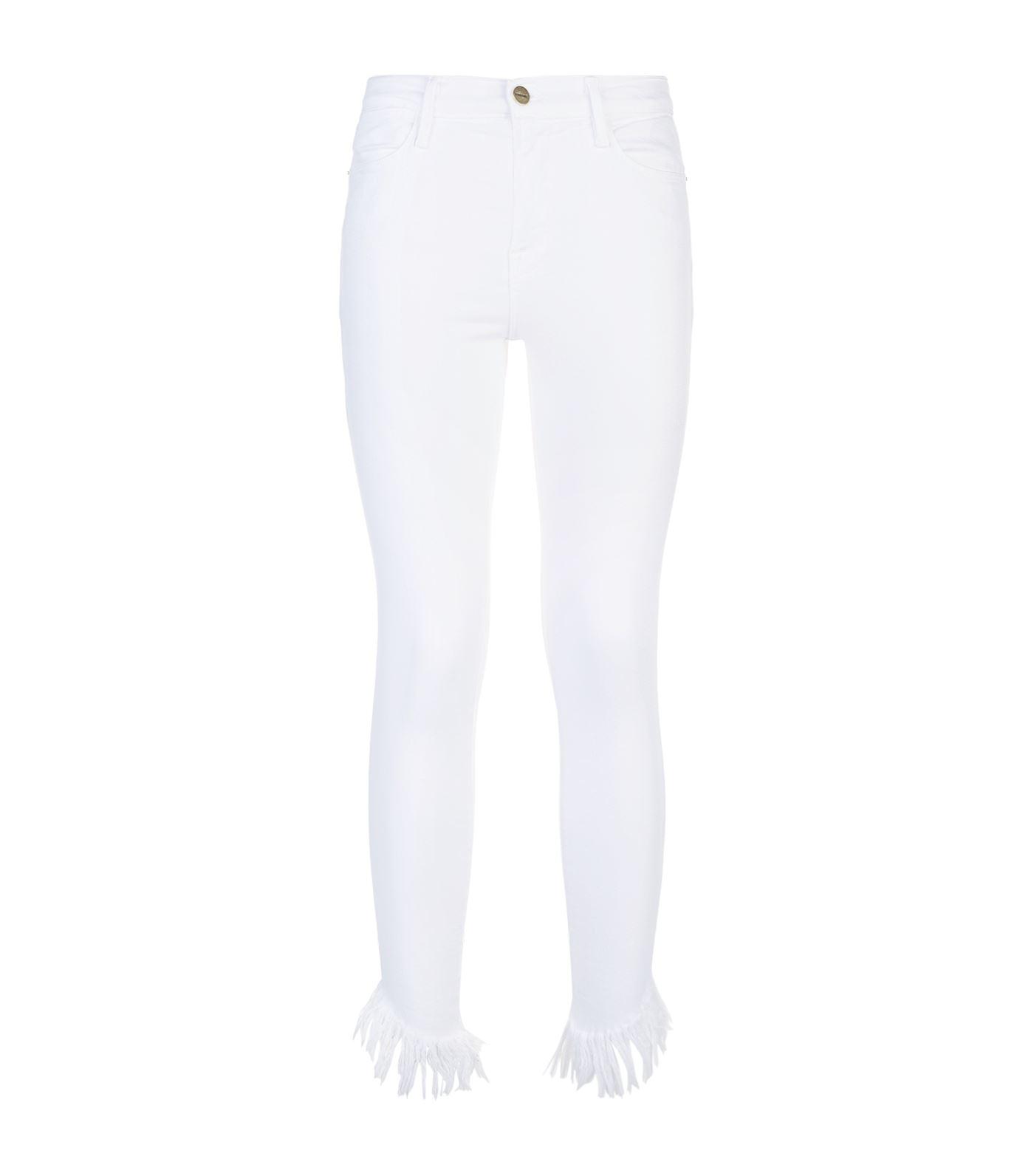 frame le high skinny white