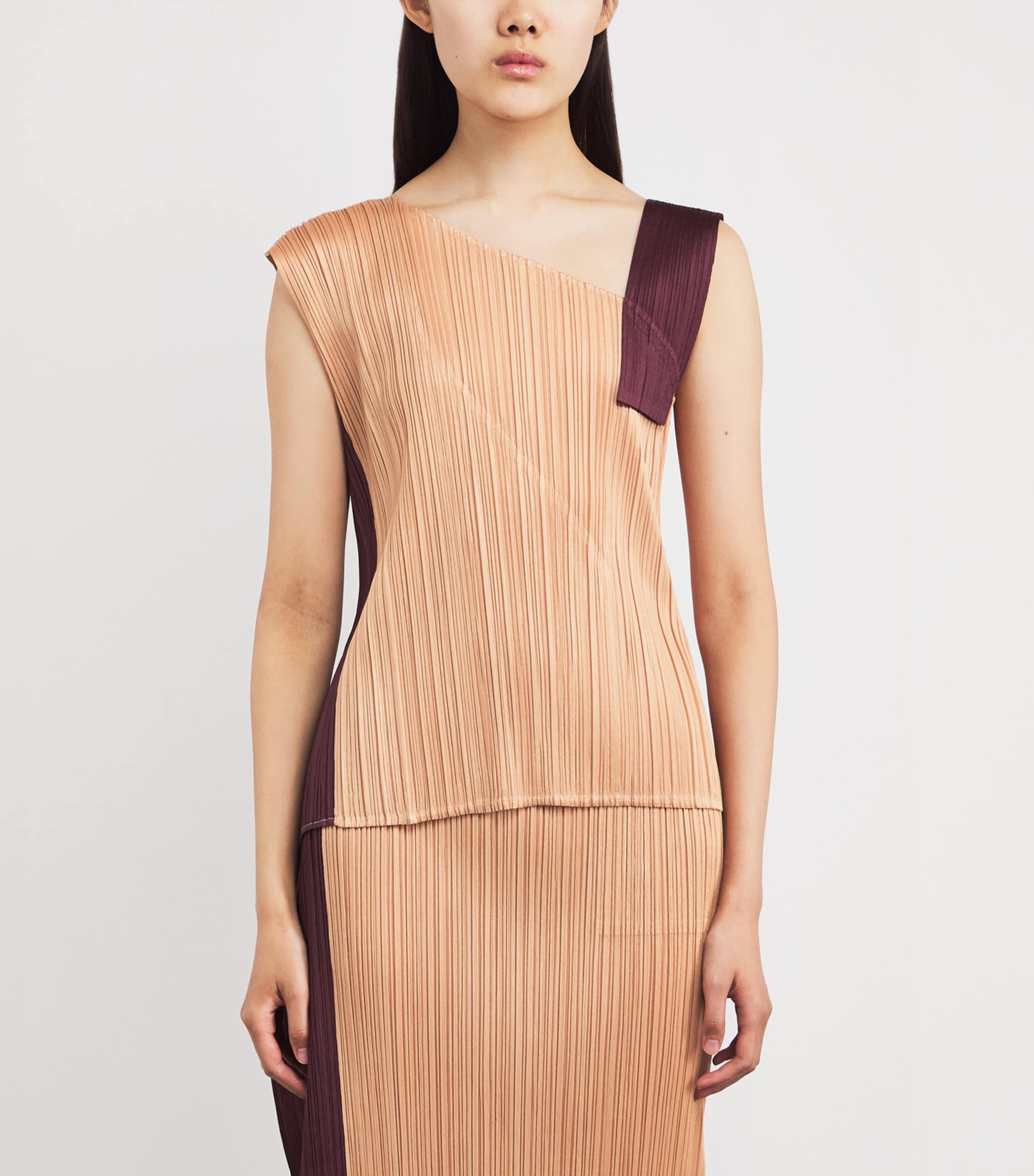 Pleats Please Issey Miyake Pointe Sleeveless Top in Pink | Lyst