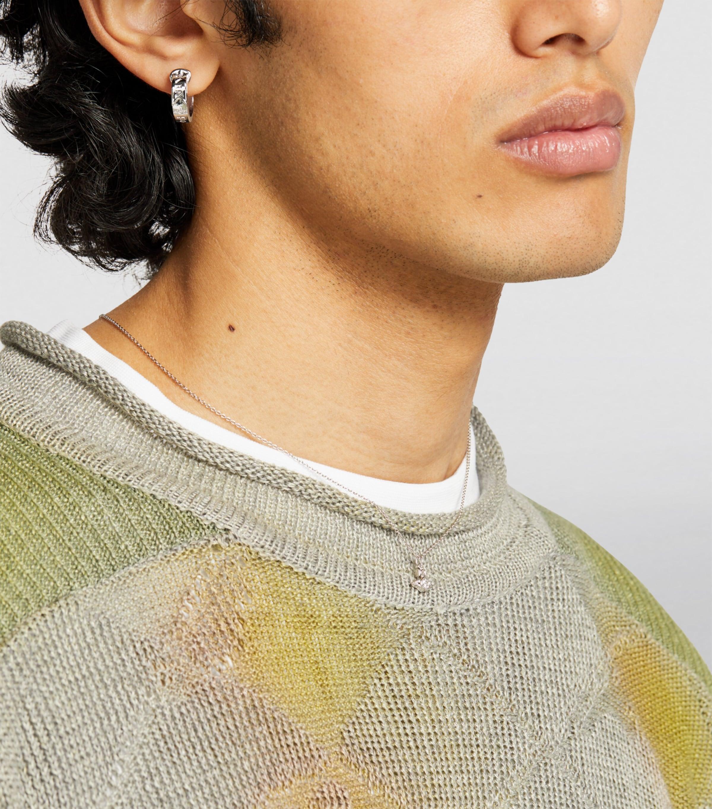 Vivienne Westwood Bobby Single Hoop Earring in White for Men | Lyst