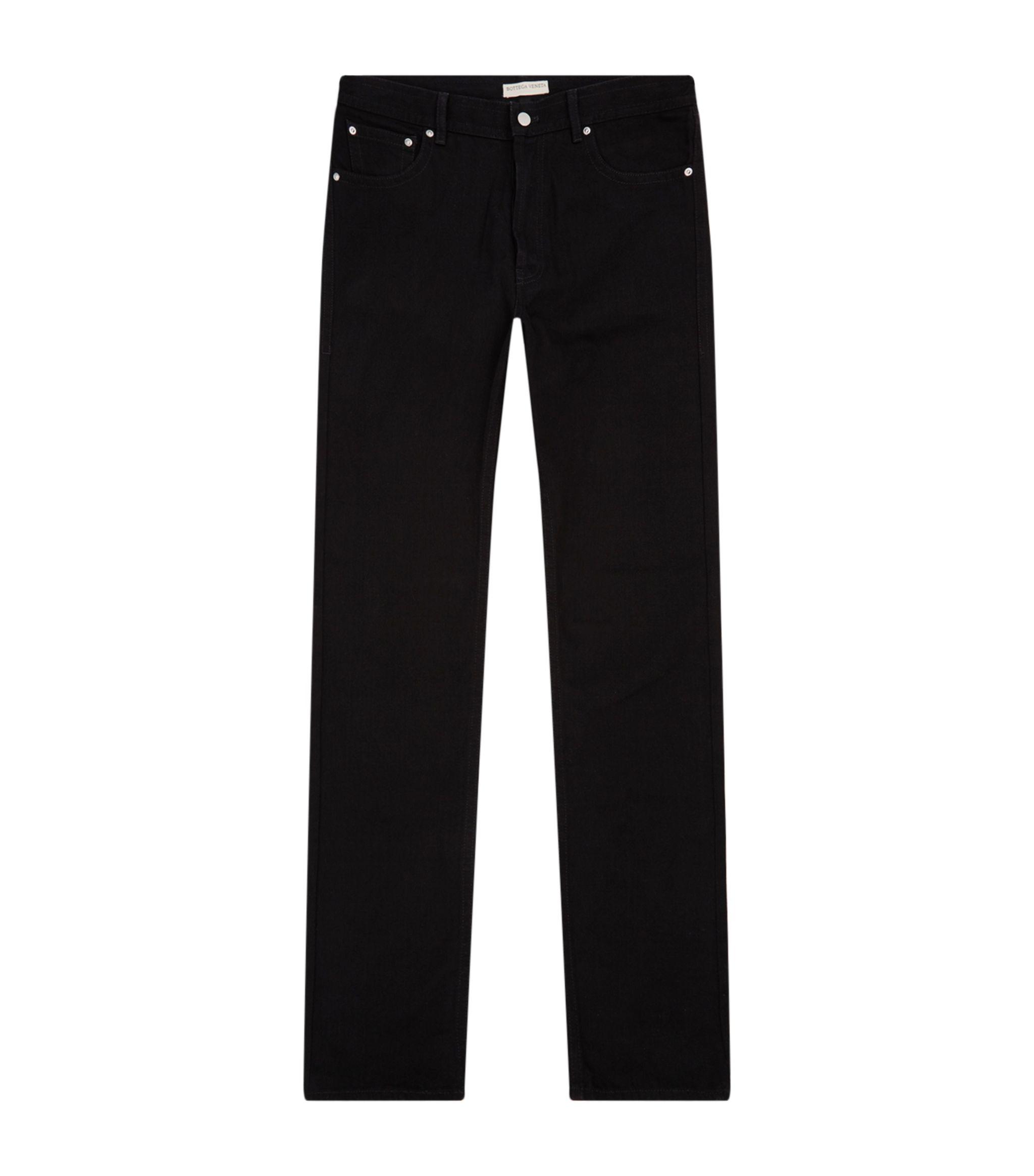 Bottega Veneta Denim Straight-leg Jeans in Black for Men - Lyst