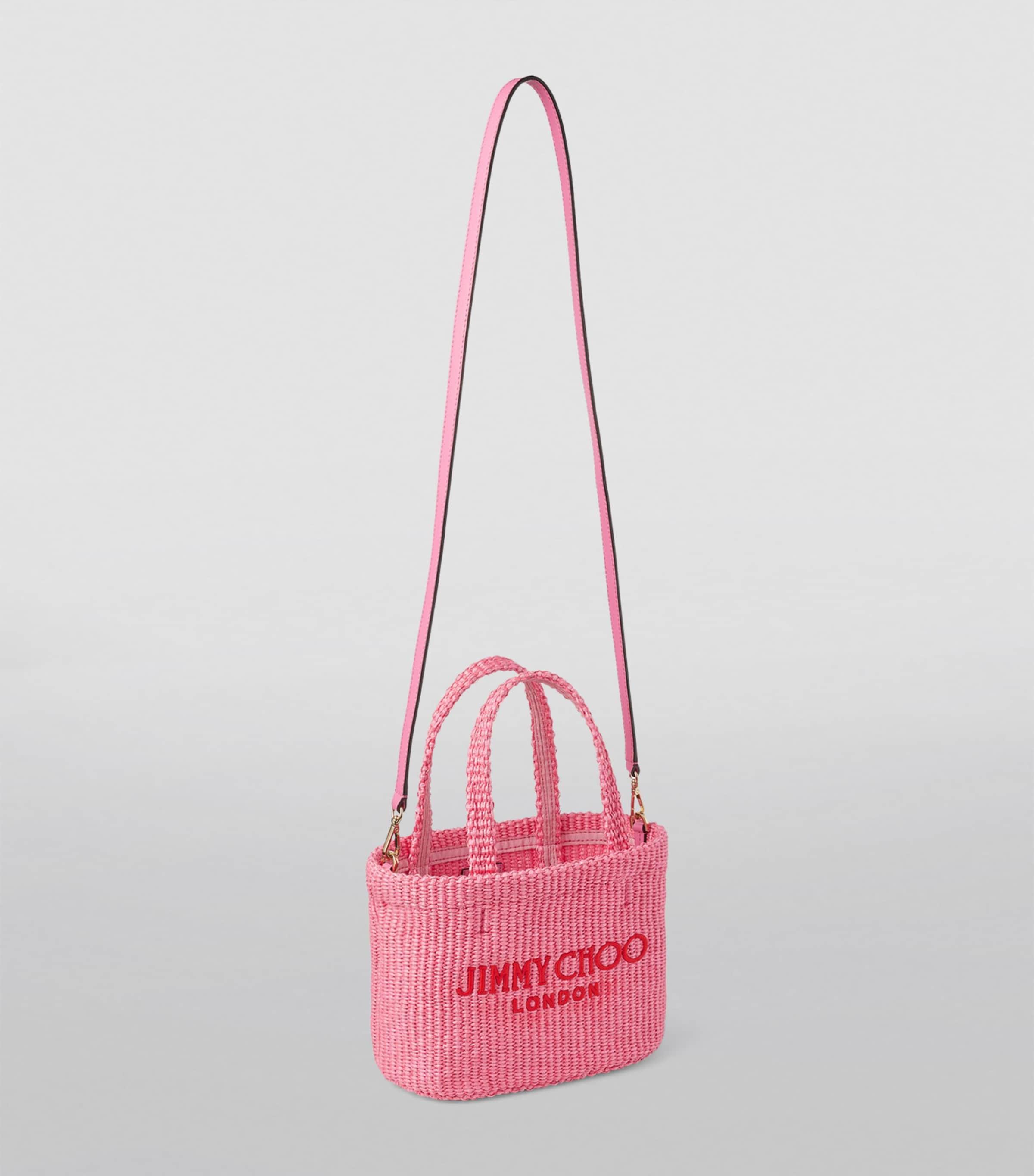 華やぎ【Jimmy Choo】BEACH TOTE MINI ラフィア トートバッグ Jimmy Choo Mini Metallic Raffia Beach Tote Bag | Neiman Marcus
