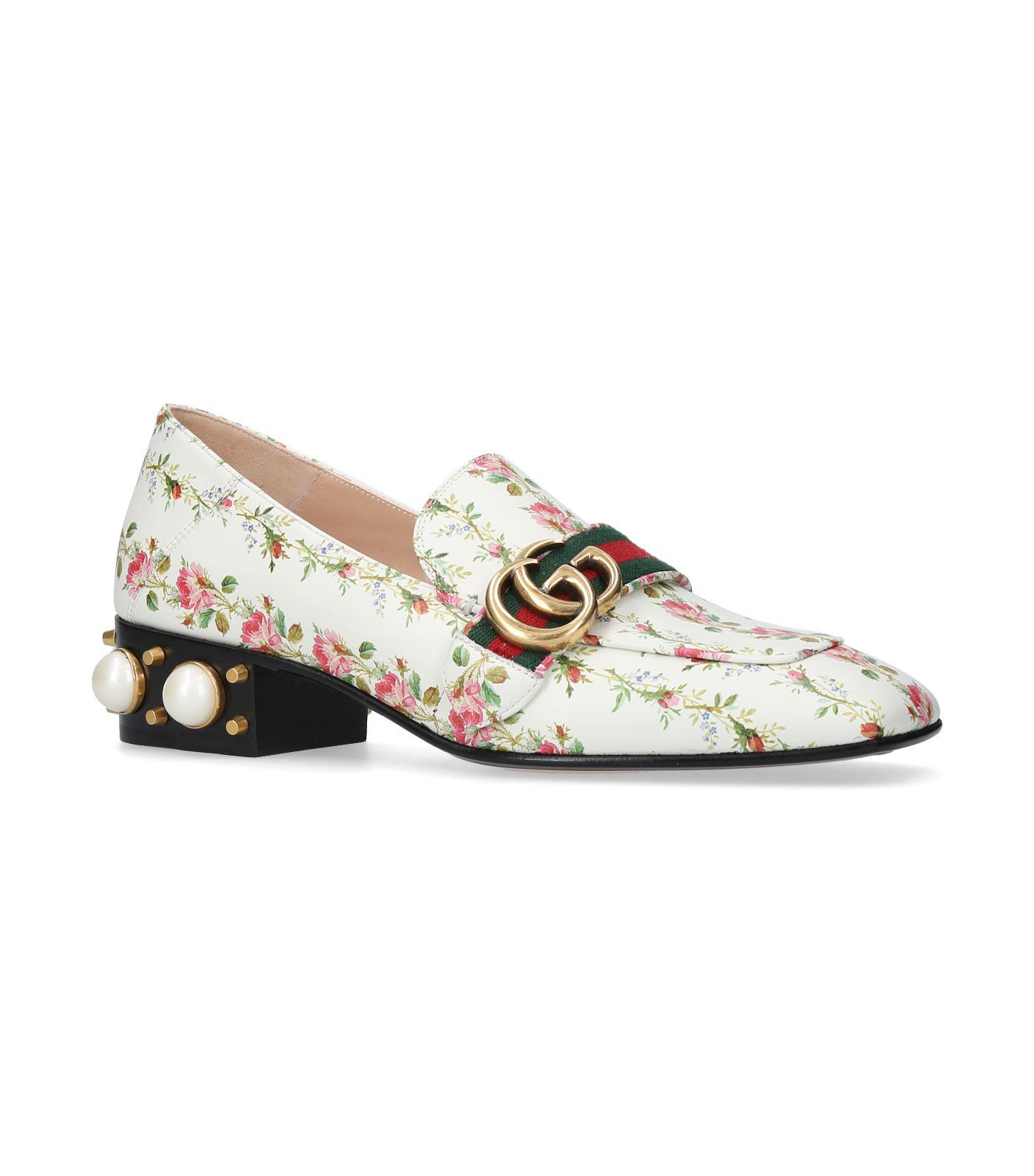 Gucci Leather Peyton Pearl Floral 
