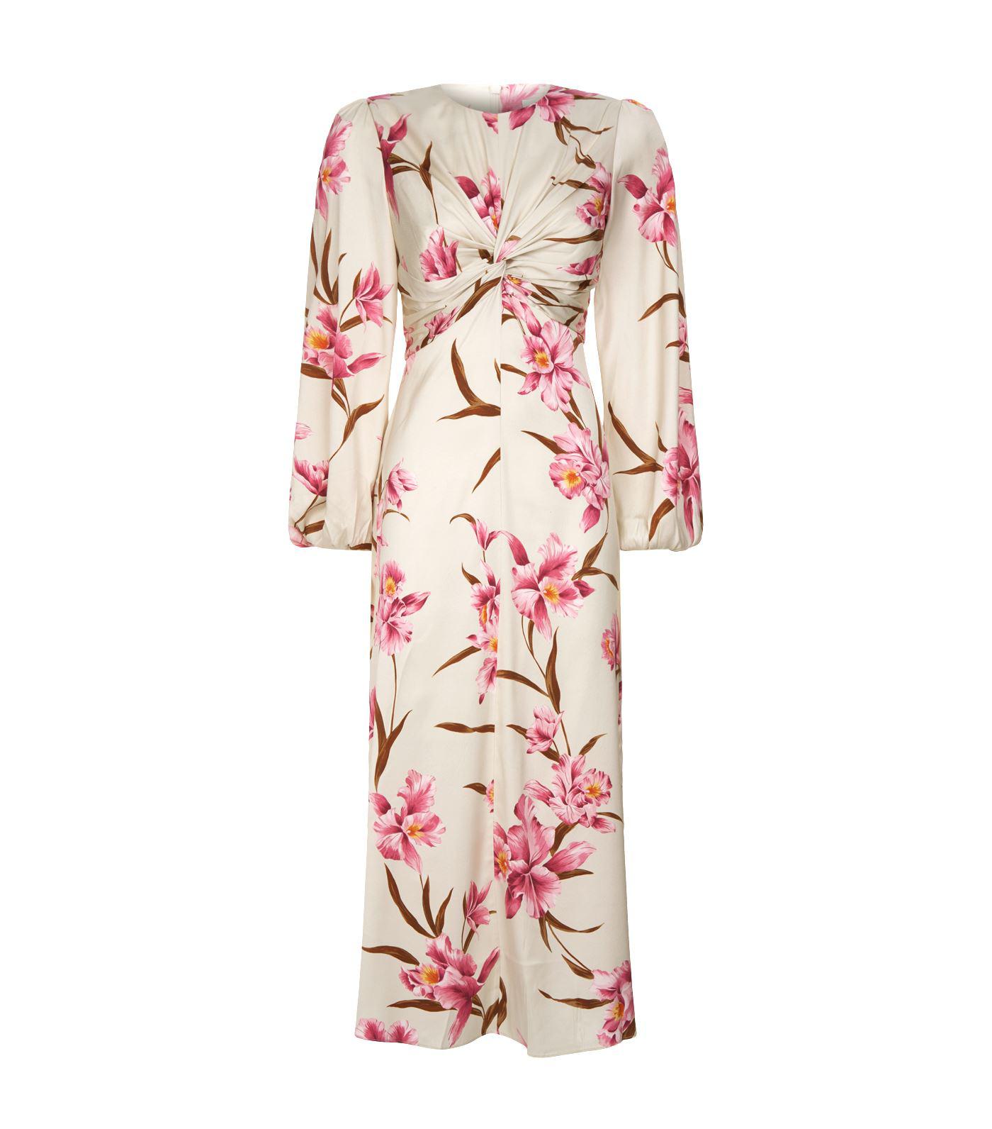 zimmermann corsage knot midi dress